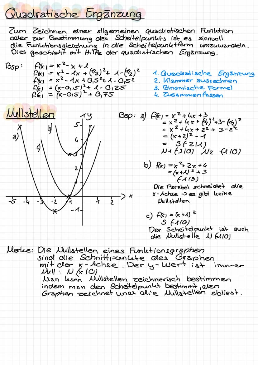 Quadratische Funktion
Merke: Die einfachste quadratische Funktion
hat die Gleichung: f1 = x²
Ihr Funktionsgraph heißt Normalparabel
Aufgabe 