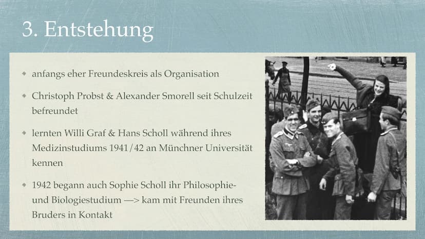 Die Weiße Rose Gliederung
1. Allgemeine Informationen
2. Mitglieder
3. Entstehung
4. Ziele
5. Beginn des Widerstands
6. Ende des Widerstands