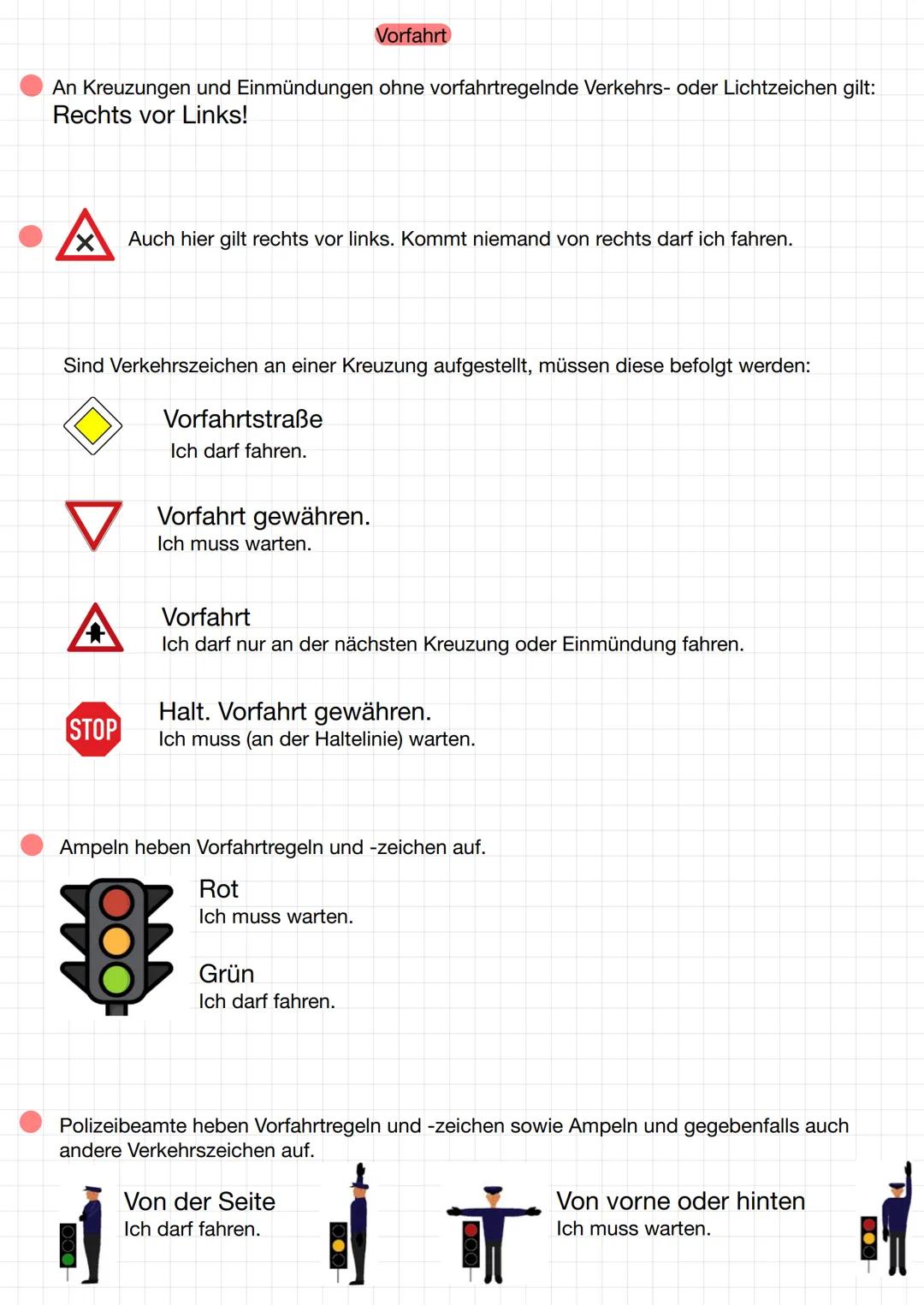 Vorfahrt

An Kreuzungen und Einmündungen ohne vorfahrtregelnde Verkehrs- oder Lichtzeichen gilt:
Rechts vor Links!

X
Auch hier gilt rechts 