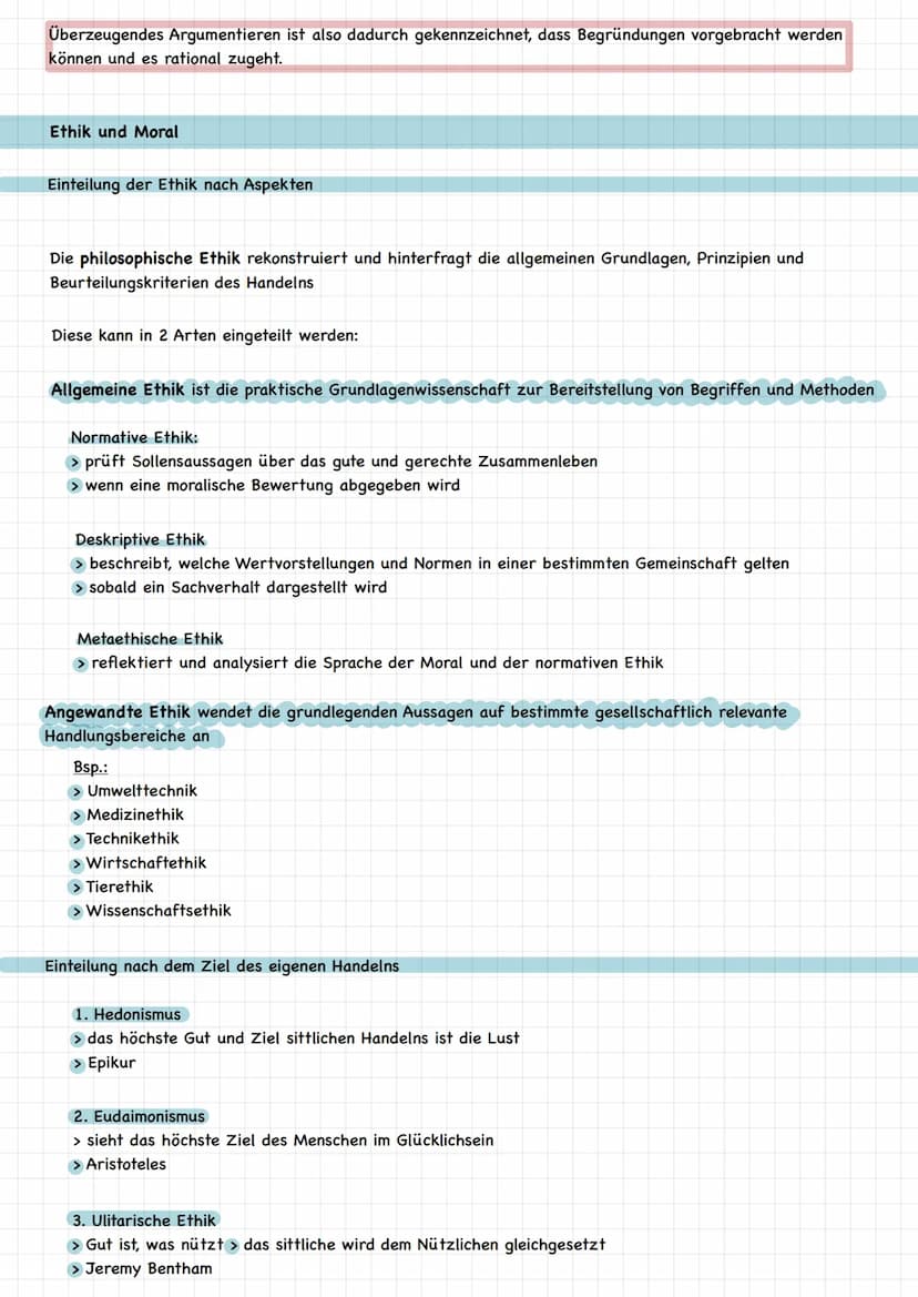 Die Arten von Argumenten:
> Wert
> Erfahrung
> Prinzip
> Autoritäten
> Fakten
> Folgen
> Analogie
Das Argumentationsschema („Toulmin- Schema