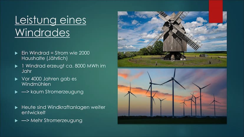 Windkraft Inhaltsverzeichnis
► Was ist Windkraft?
▶ Funktion
► Vor- und Nachteile
Raumbeispiel
► Leistung
▶ Onshore und Offshore
Zukunft
All