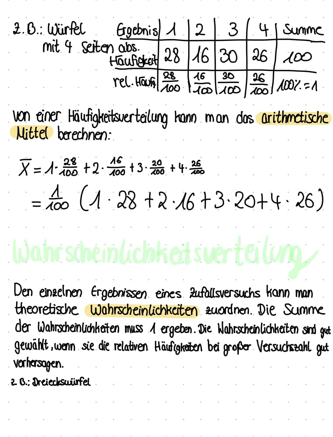 Zufallsexperiment
Ein Zufallsexperiment ist ein Experiment mit zufälligen
Ausgang.
Man nennt es ein Laplace-Experiment, wenn alle
Ausgänge g