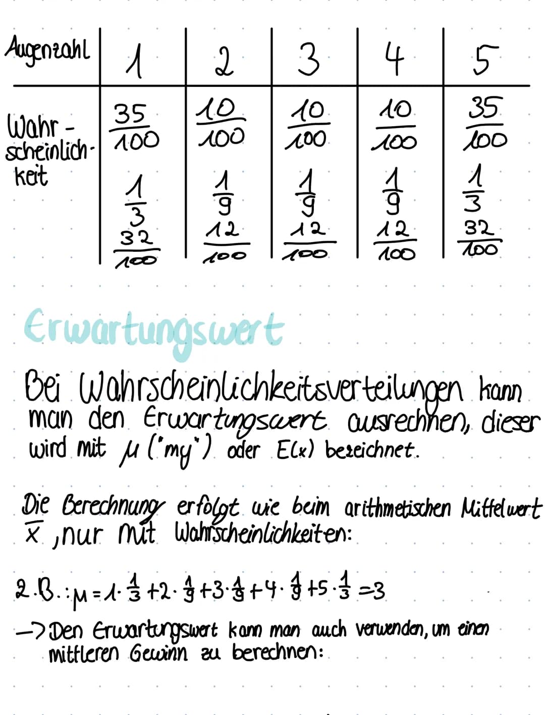 Zufallsexperiment
Ein Zufallsexperiment ist ein Experiment mit zufälligen
Ausgang.
Man nennt es ein Laplace-Experiment, wenn alle
Ausgänge g