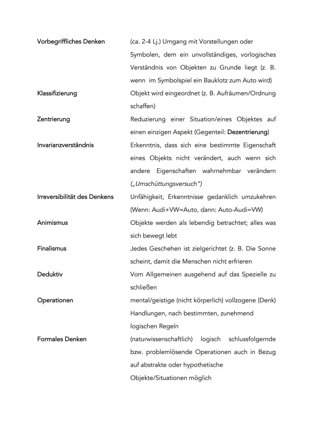 Kinder denken anders (als Erwachsene)
in Bezug auf Mengen-/Massen-/Volumeneigenschaften von Objekten
(mathematisch) unlogisch
●
Die Theorie 