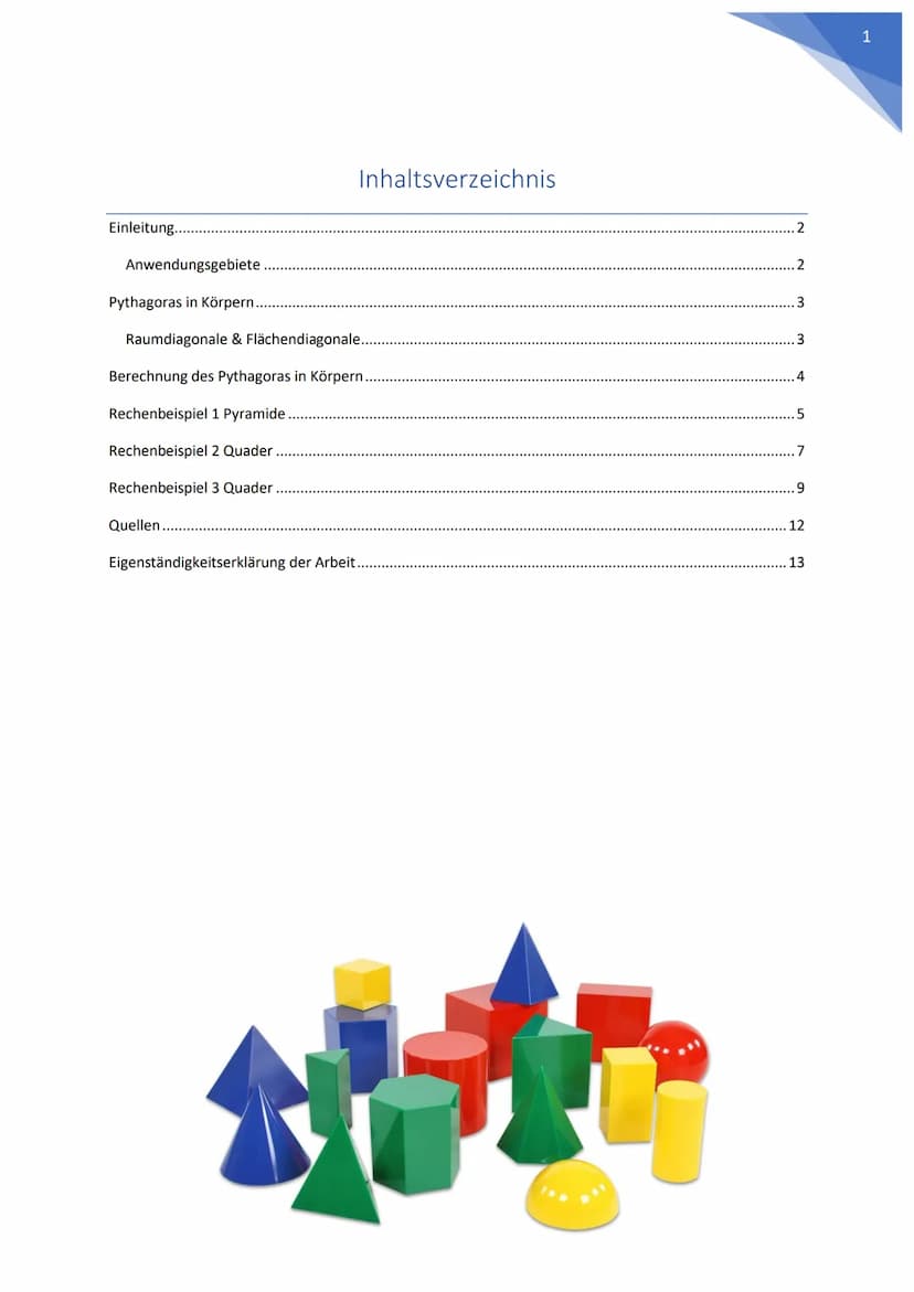 Satz des Pythagoras
in räumlichen Körpern
Dis
Makarios Dimerli
Name: Makarios Dimerli
Fach: Mathematik
Klasse: 9a
Datum: 19.01.2023  Einleit