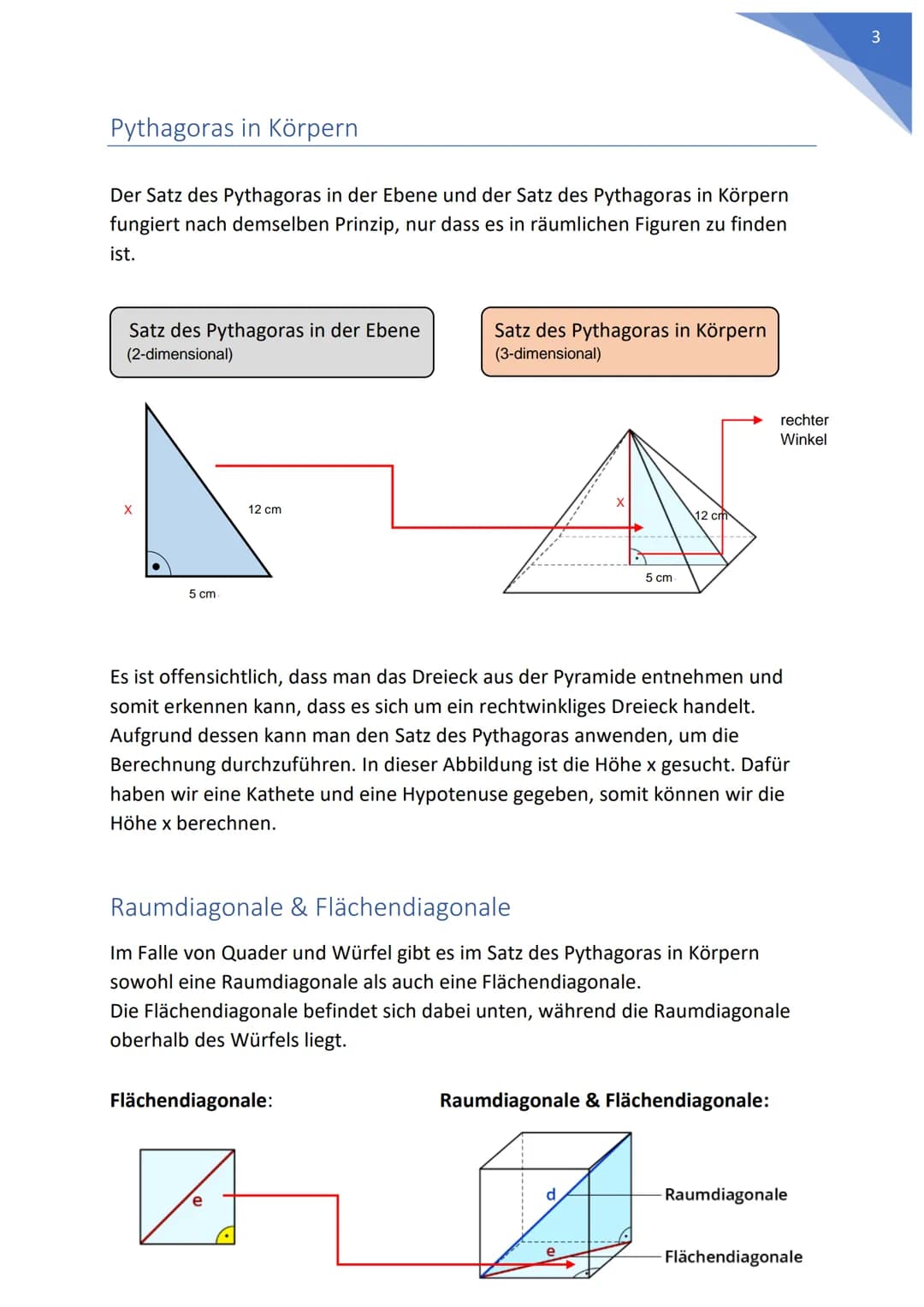Satz des Pythagoras
in räumlichen Körpern
Dis
Makarios Dimerli
Name: Makarios Dimerli
Fach: Mathematik
Klasse: 9a
Datum: 19.01.2023  Einleit