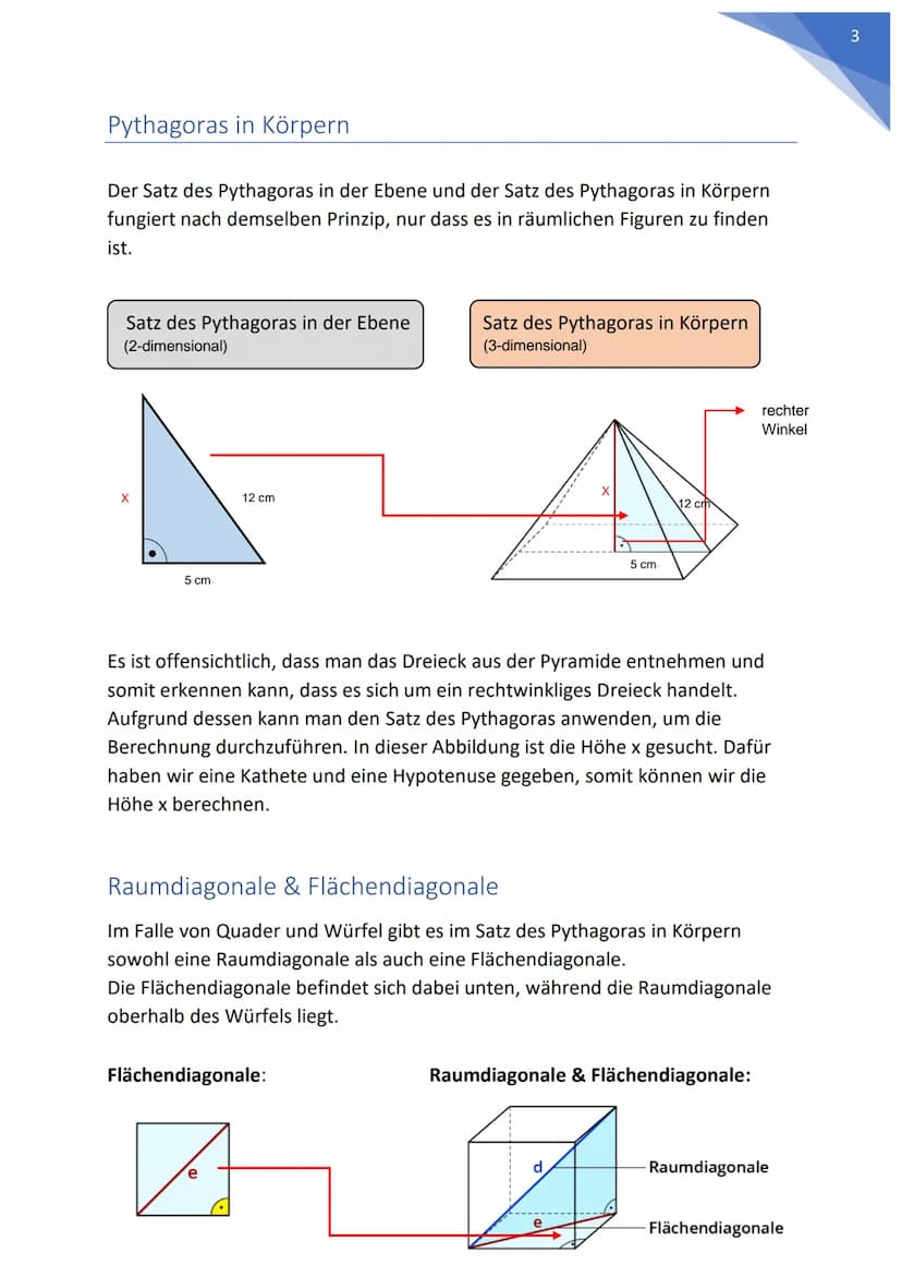 Satz des Pythagoras
in räumlichen Körpern
Dis
Makarios Dimerli
Name: Makarios Dimerli
Fach: Mathematik
Klasse: 9a
Datum: 19.01.2023  Einleit