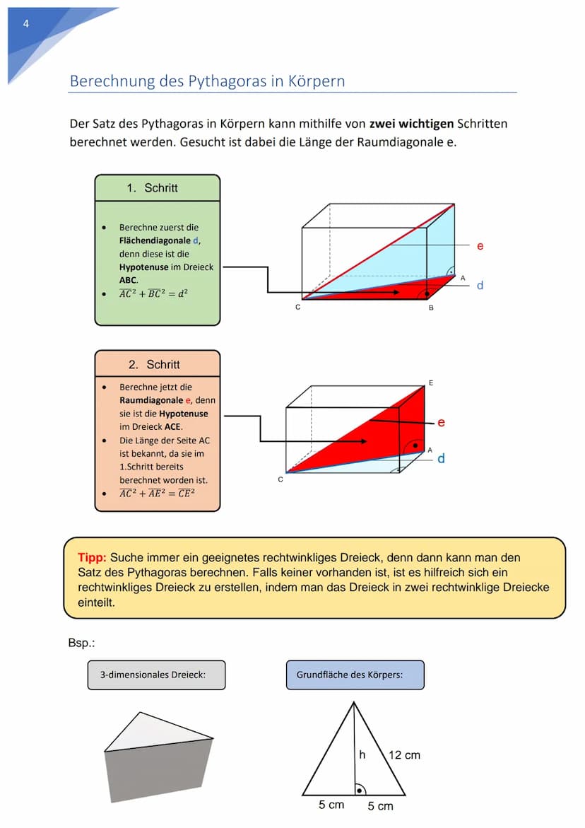 Satz des Pythagoras
in räumlichen Körpern
Dis
Makarios Dimerli
Name: Makarios Dimerli
Fach: Mathematik
Klasse: 9a
Datum: 19.01.2023  Einleit