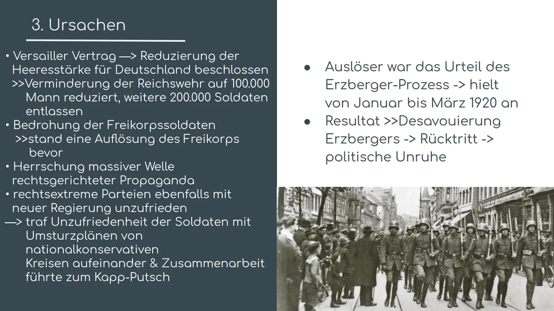 1111 falt!
Kapp-Lüttwitz-Putsch
Wer weiter geht
wird erschossen
„Der Kapp-Lüttwitz-Putsch hat die Lage der Weimarer
Republik nur verschlecht