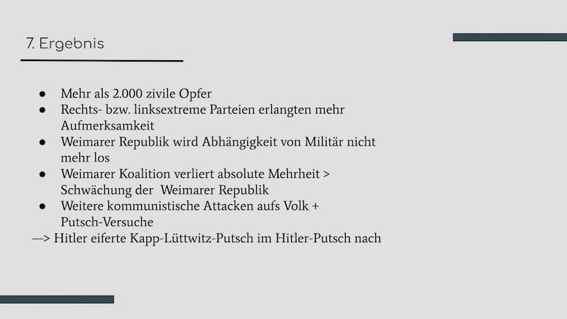 1111 falt!
Kapp-Lüttwitz-Putsch
Wer weiter geht
wird erschossen
„Der Kapp-Lüttwitz-Putsch hat die Lage der Weimarer
Republik nur verschlecht
