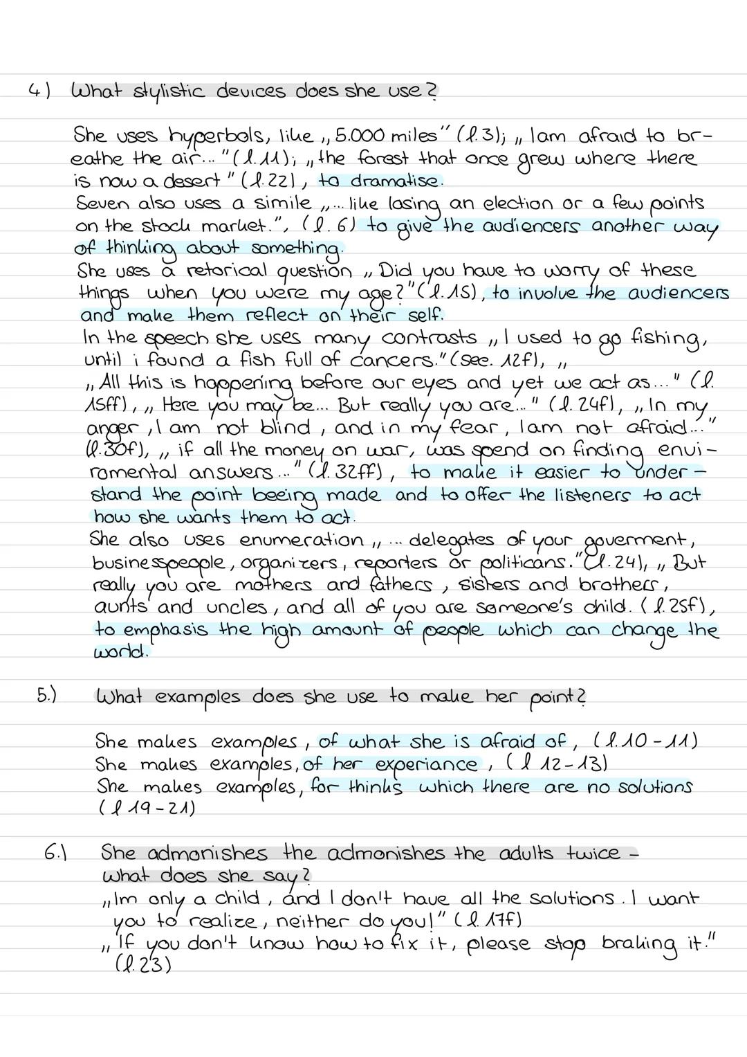 5
10
15
20
25
30
Making a difference - Analysing a speech
Aufgabenteil B Schreiben mit integriertem Leseverstehen
Six minutes that stopped t