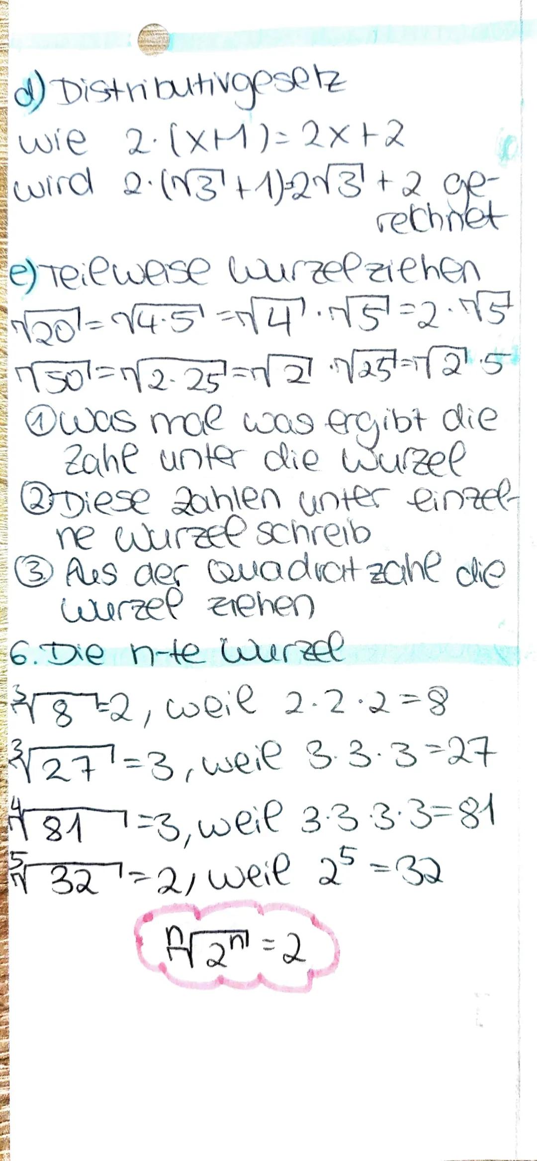 1. Definition
3.Das Heron-Verfahren
De Quadratwurzel aus 1st ein Näherungsverfahren zurg) wurzelziehen ist die Umkeh-
a @0) ist die jenige n