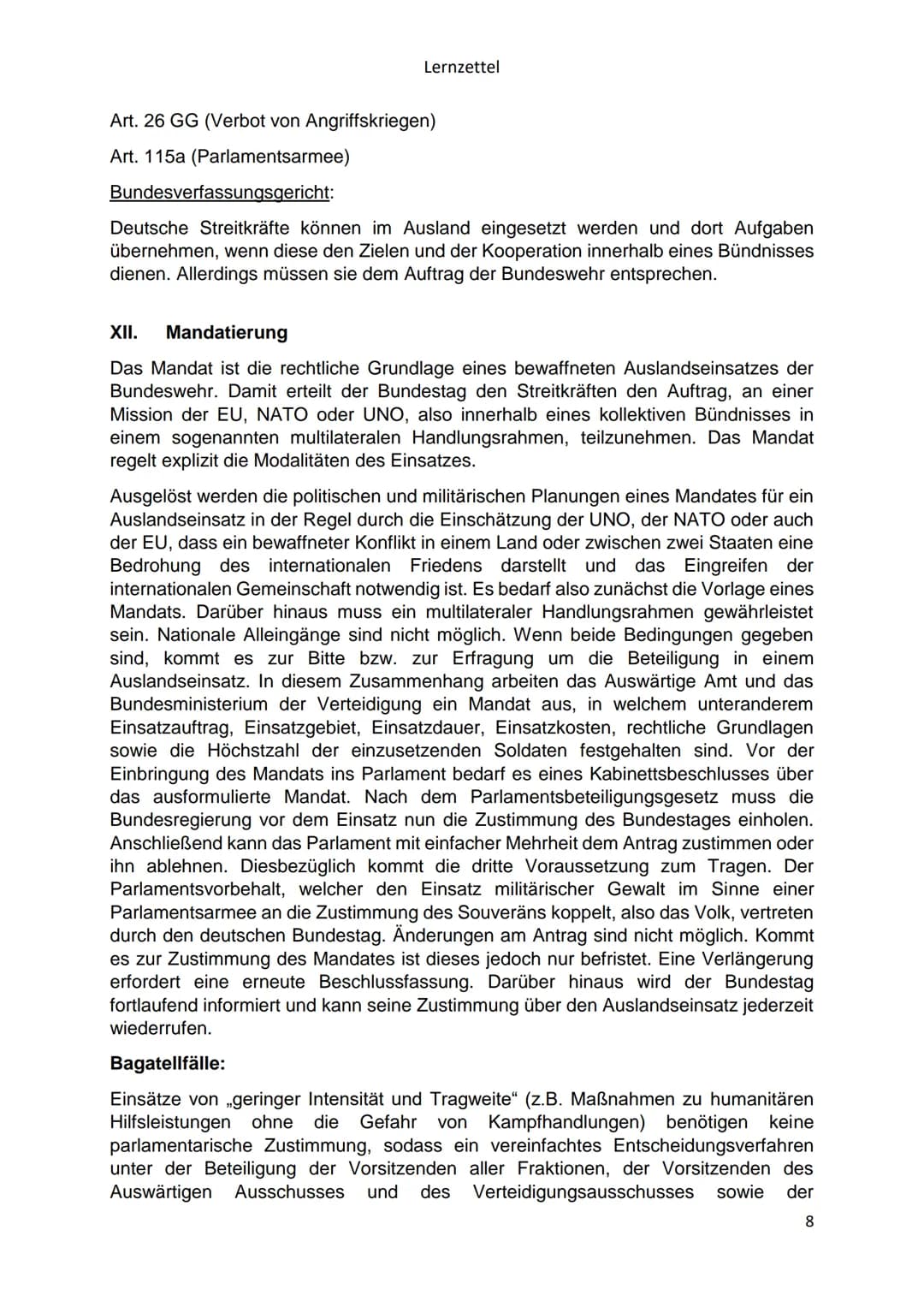 Politik - Vorabiturklausur, LK
Friedensicherung als nationale und internationale Herausforderung:
Internationaler Terrorismus/Außen- und Sic