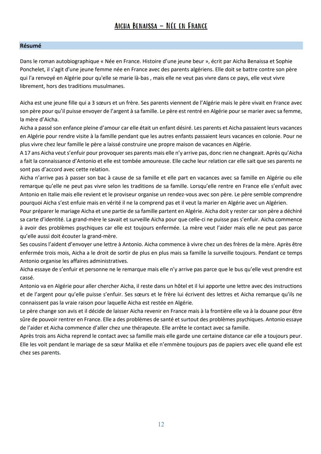 Themenfelder:
Q1.1 Les rapports humains (Menschliche Beziehungen)
Les conceptions de la famille (Familienkonzepte)
Les rapports homme-femme 