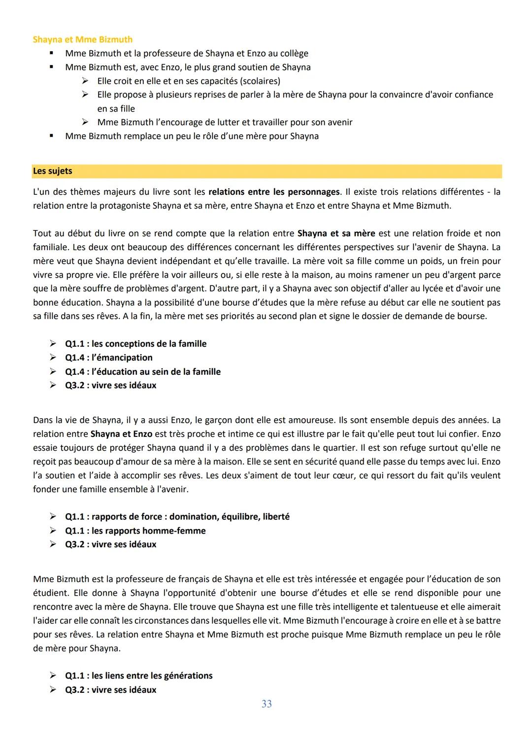 Themenfelder:
Q1.1 Les rapports humains (Menschliche Beziehungen)
Les conceptions de la famille (Familienkonzepte)
Les rapports homme-femme 