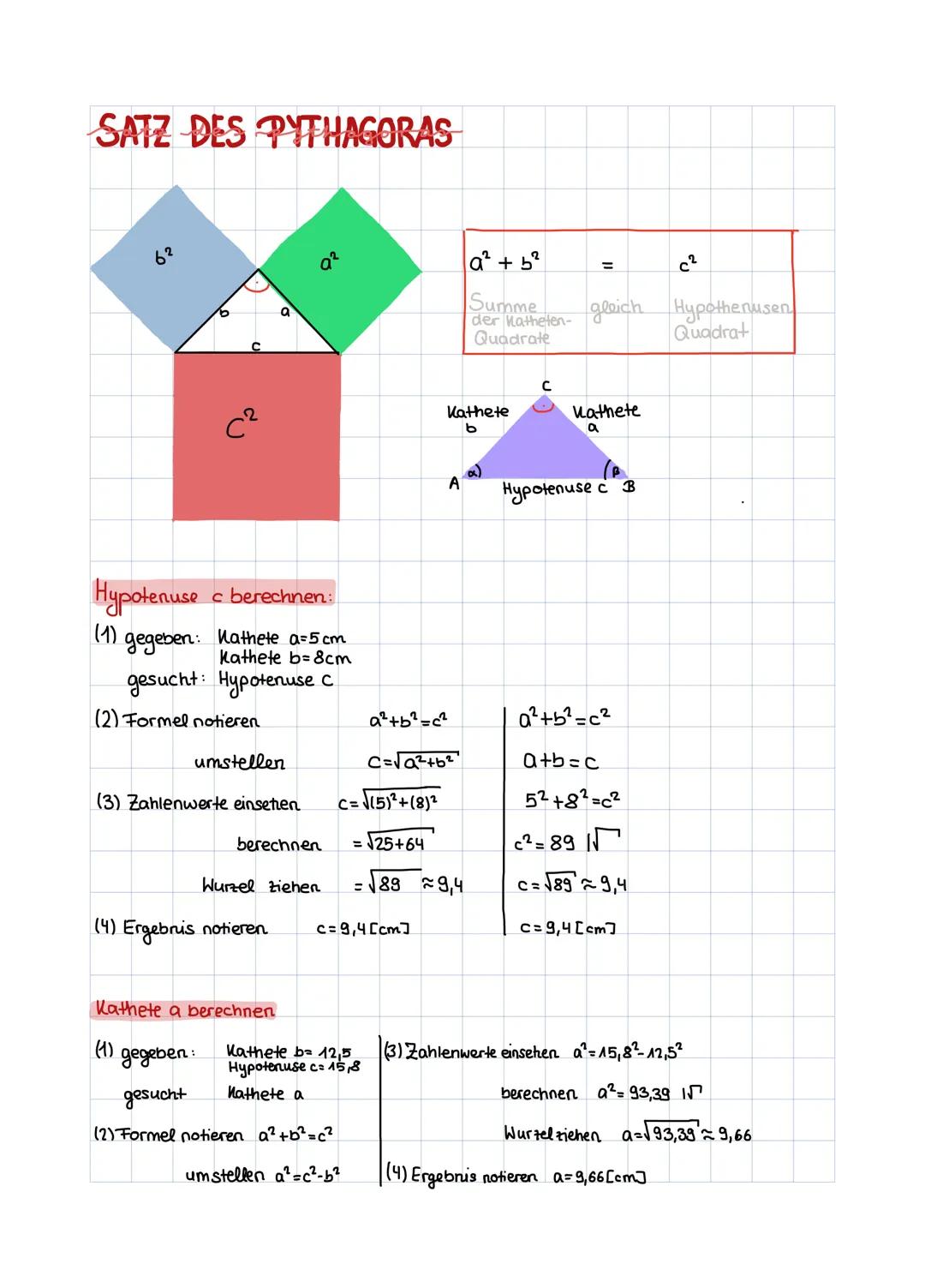 Satz des Pythagoras 