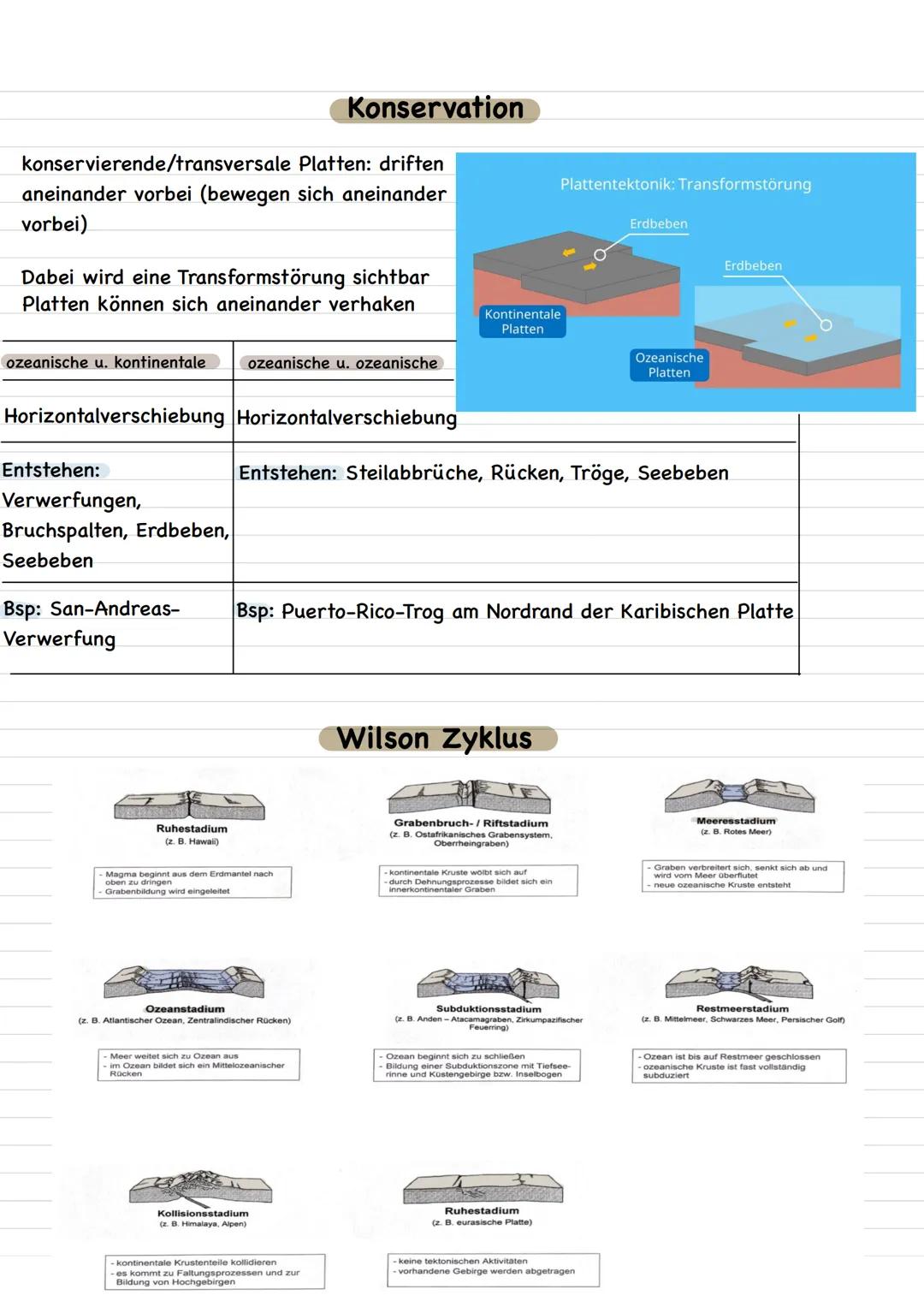 Divergenz
divergierende Platten driften voneinander weg
(bewegen sich auseinander)
Dort wo Platten divergieren steigt Magma auf
Ozean:
• Deh