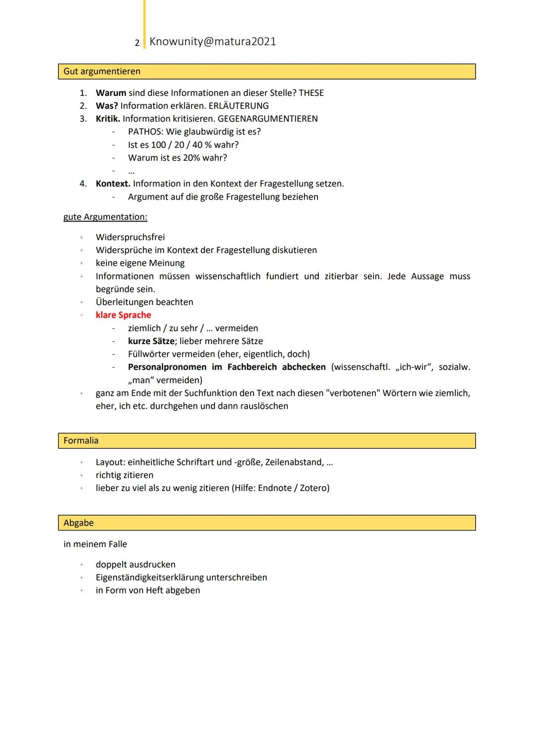 1 Knowunity@matura2021
Zusammenfassung und Notizen aus dem Video ,,Wissenschaftliche Arbeiten
schreiben // Vorgehensweise & Tipps" von Rebec