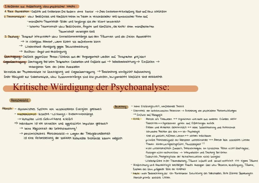 Das Unbewusste & Vorbewusste:
Das Bewusste: Gedanken, Gefühle, wünsche
Das Vorbewusste: Bewusstseins fähige Vorgänge, können
voll zugänglich