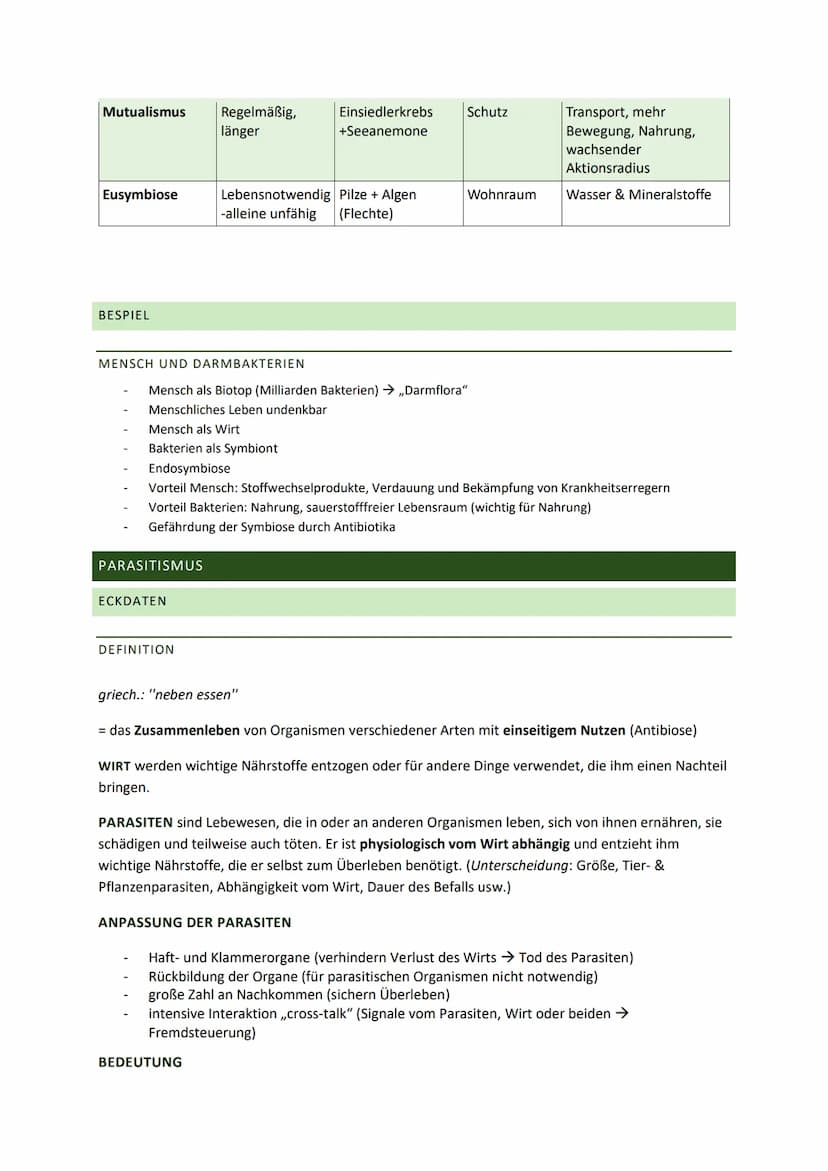 INTERSPEZIFISCHE BEZIEHUNGEN
SYMBIOSE
ECKDATEN
DEFINITION
griech.: "zusammen leben"
= ist das Zusammenleben zweier oder mehrerer verschieden