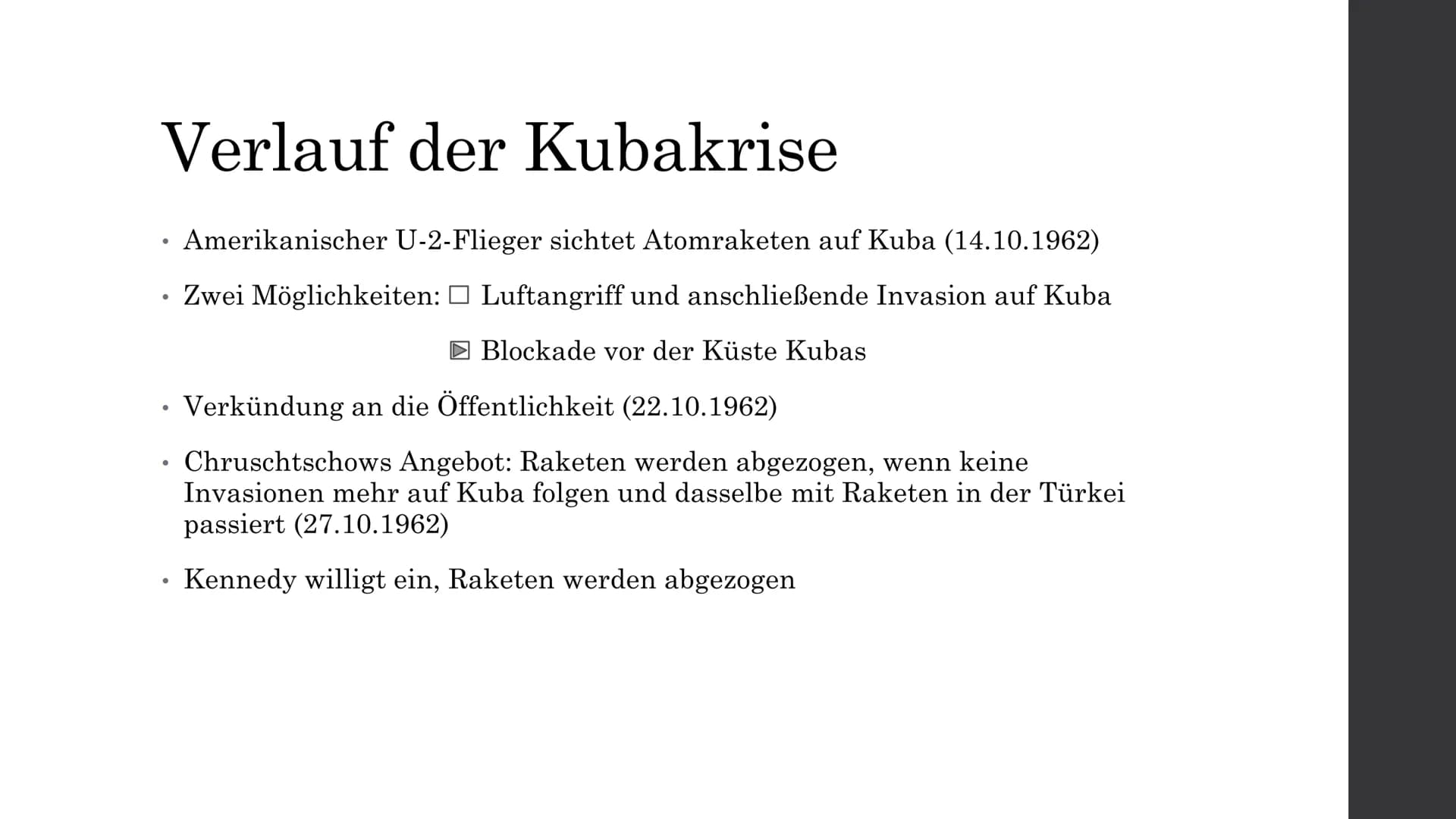 John F. Kennedy und
die Kubakrise
War sein Titel als Friedensbringer berechtigt?
Daniel Traub
GFS Geschichte ●
●
•●
John F. Kennedy - noch h