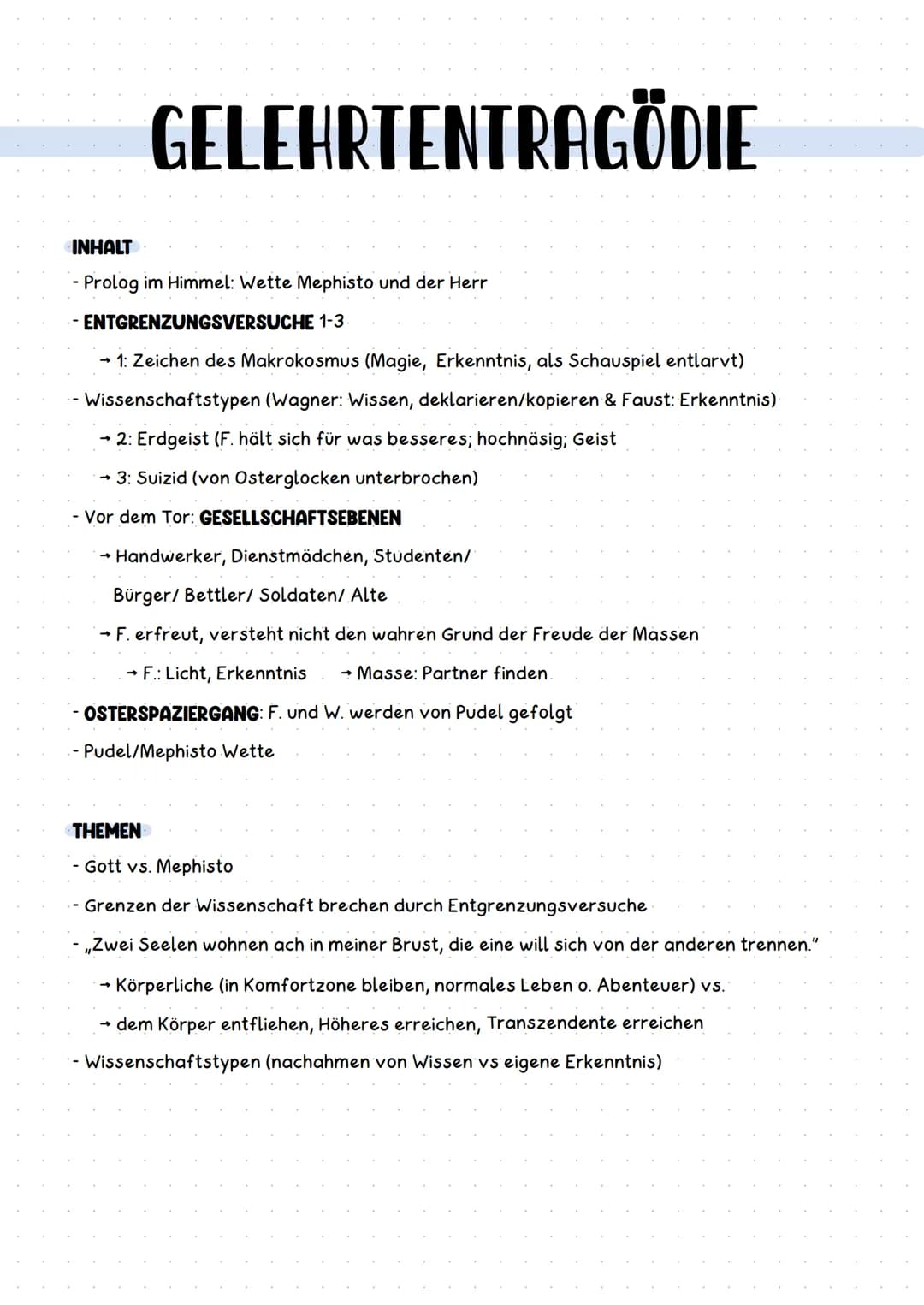 GELEHRTENTRAGÖDIE
INHALT
- Prolog im Himmel: Wette Mephisto und der Herr
ENTGRENZUNGSVERSUCHE 1-3
→ 1: Zeichen des Makrokosmus (Magie, Erken