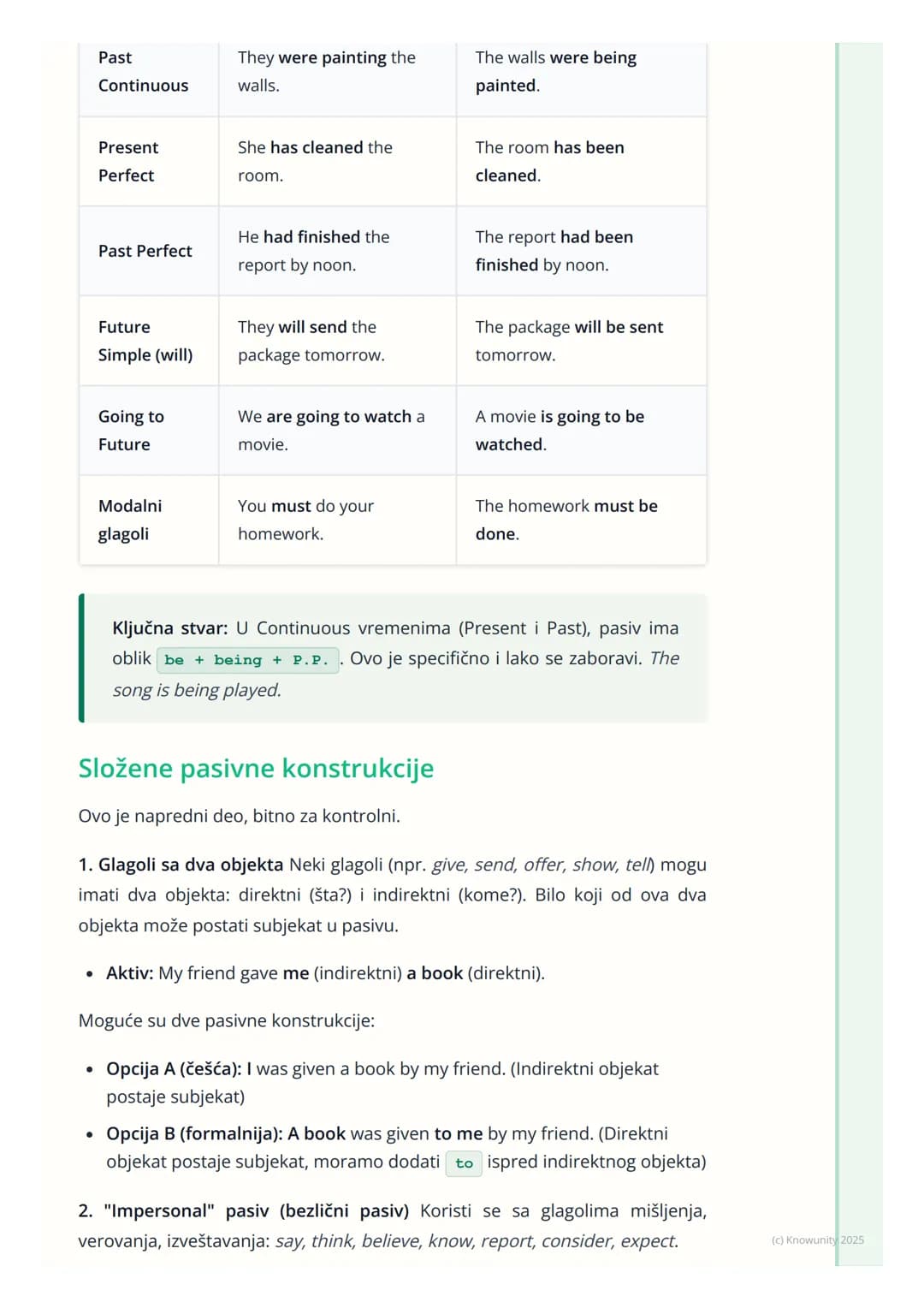 # Pasiv

Šta je pasiv i zašto ga koristimo

Pasiv je glagolsko stanje (voice) gde subjekat rečenice trpi radnju, umesto da
je vrši. Fokus je