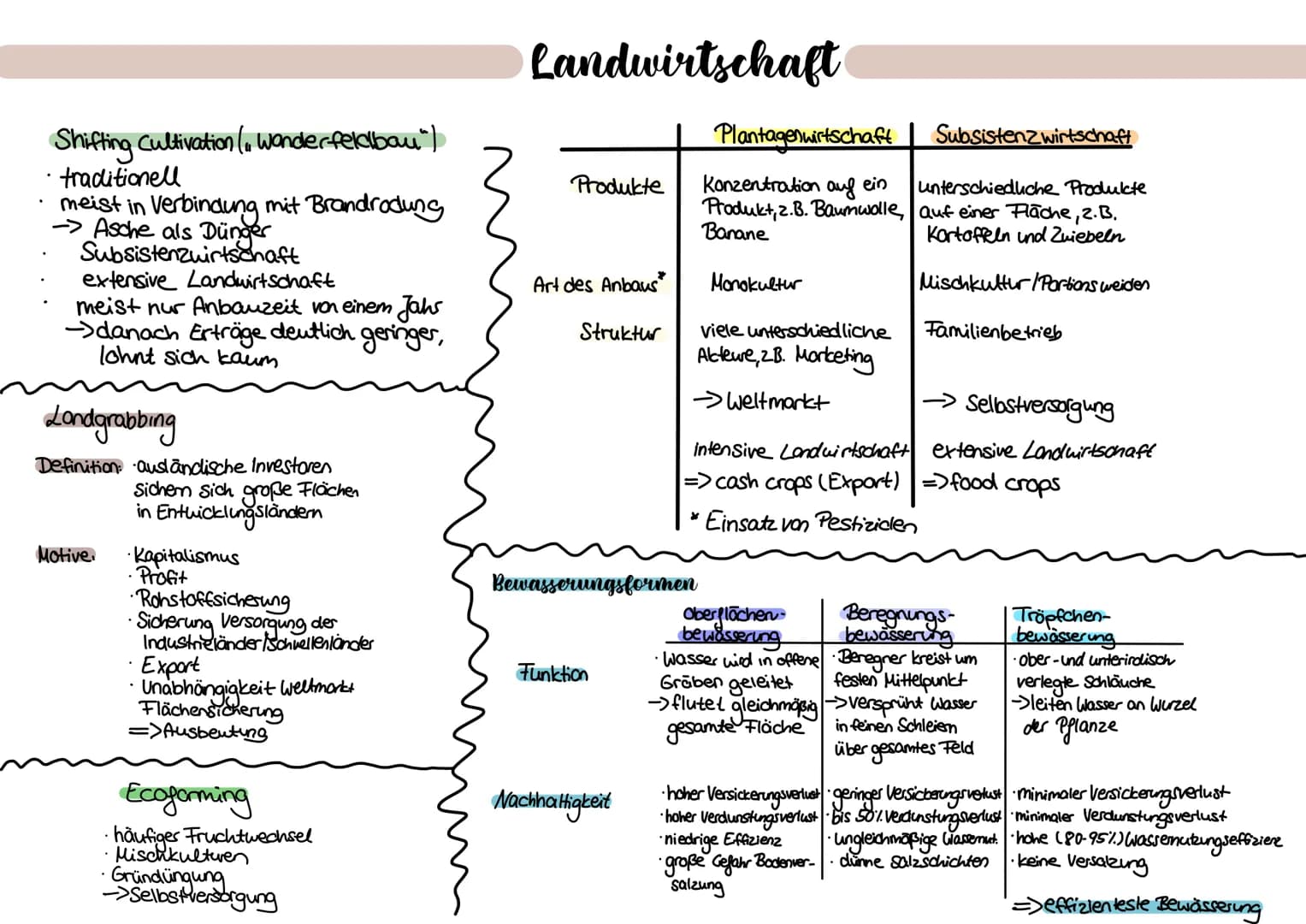 Shifting Cultivation Wanderfeldbau")
• traditionell
meist in Verbindung mit Brandroding
-> Asche als Dünger
Subsistenzwirtschaft
extensive L