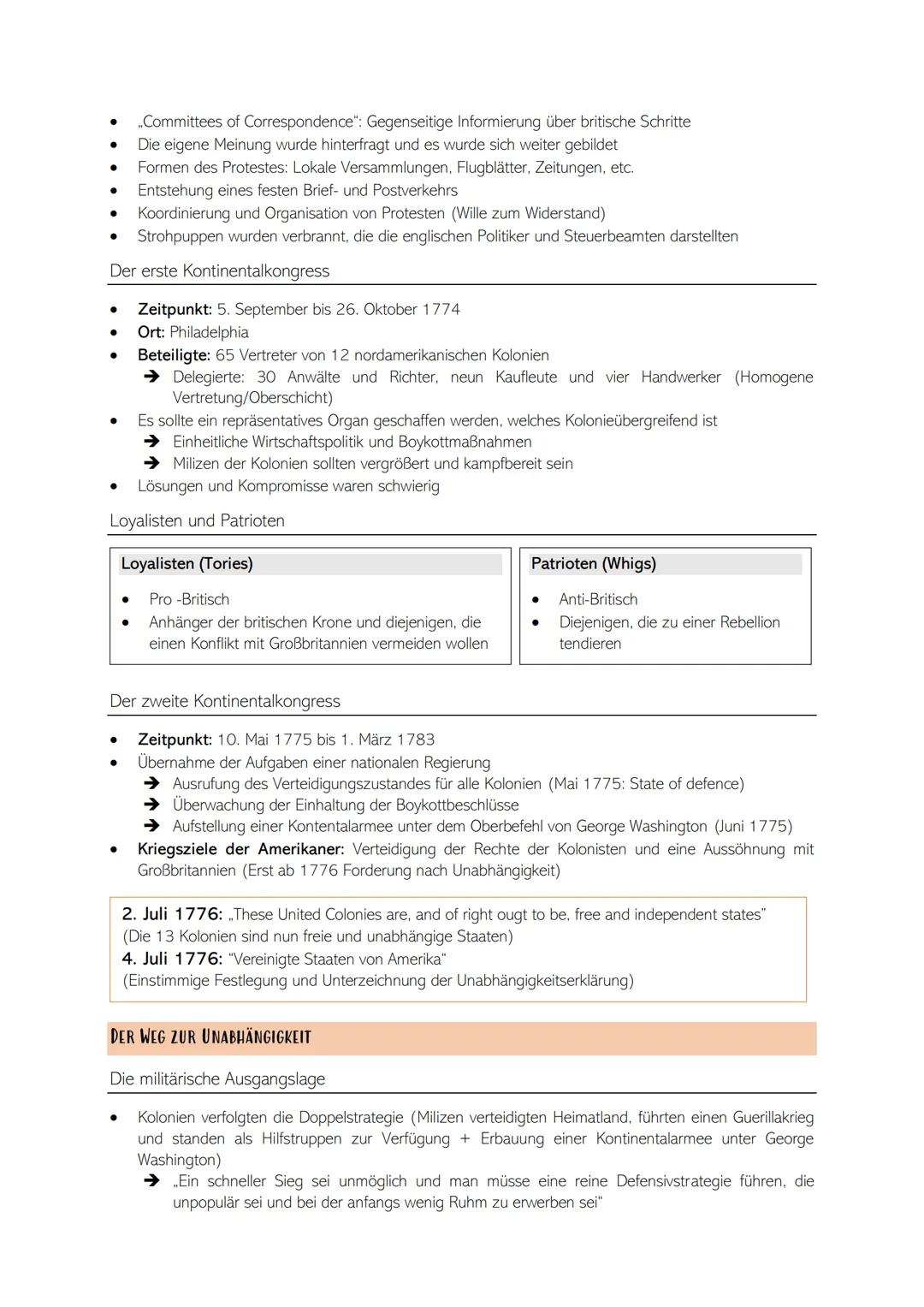 Q1 - 12.1 DIE AMERIKANISCHE UNABHÄNGIGKEIT („AMERICAN REVOLUTION")
●
●
●
●
●
●
GESCHICHTE - ABITUR
-
ZEITSTRAHL DES MODULS
VORGESCHICHTE DER