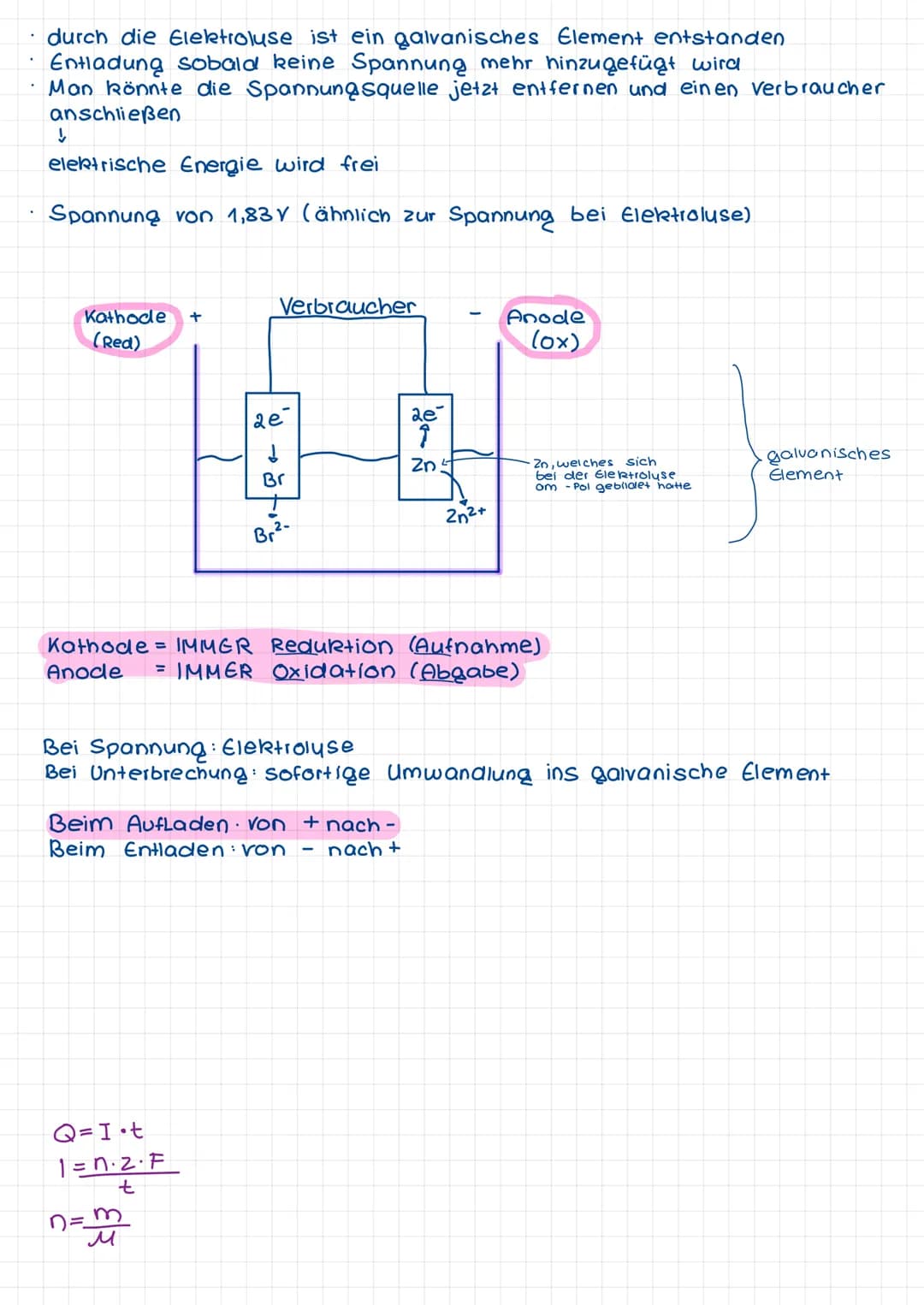 ELEKTROLYSE
Akkumulator: Energiespeicher (2.B. Elektroautos)
· Aufladen durch Strom
.
Aufladen eines Akkumulators
eine Spannung muss angeleg