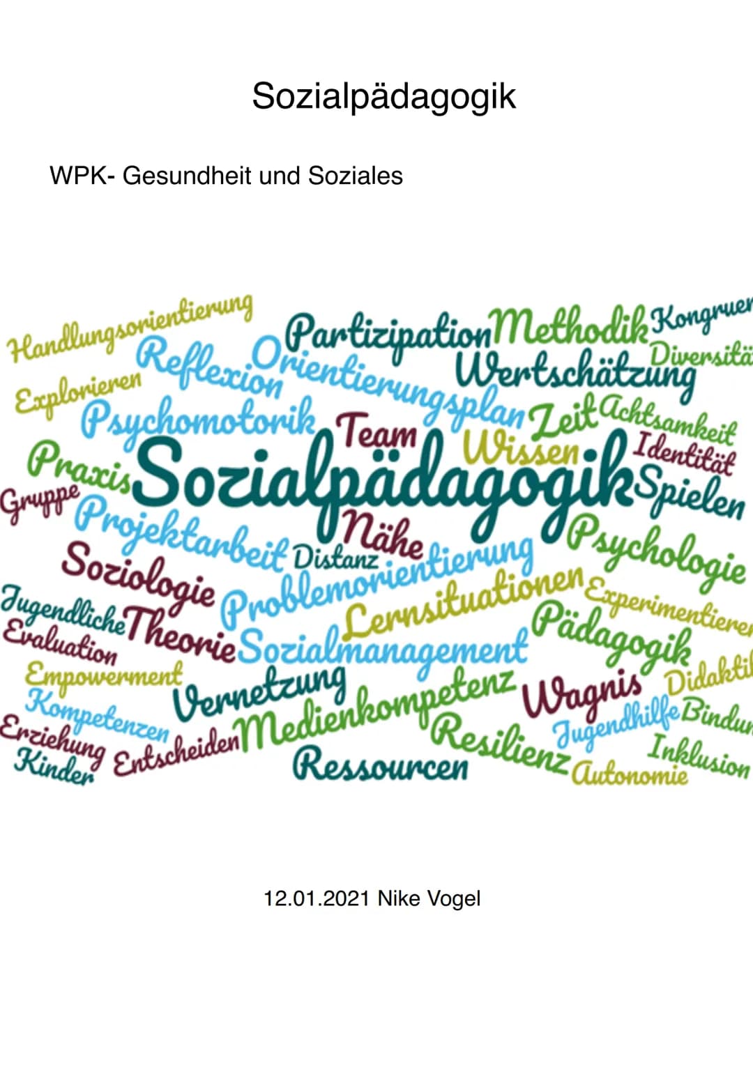 Sozialpädagogik
WPK-Gesundheit und Soziales
Handlungsorientierung
Reflexionientierungsplan Leit Achtsamkeit
Partizipation Methodik Kongruen
