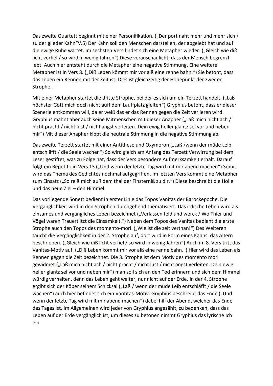 Deutsch
Abend
Der schnelle Tag ist hin / die Nacht schwingt ihre Fahn/
Und führt die Sternen auff. Der Menschen müde Scharen
Verlassen feld 