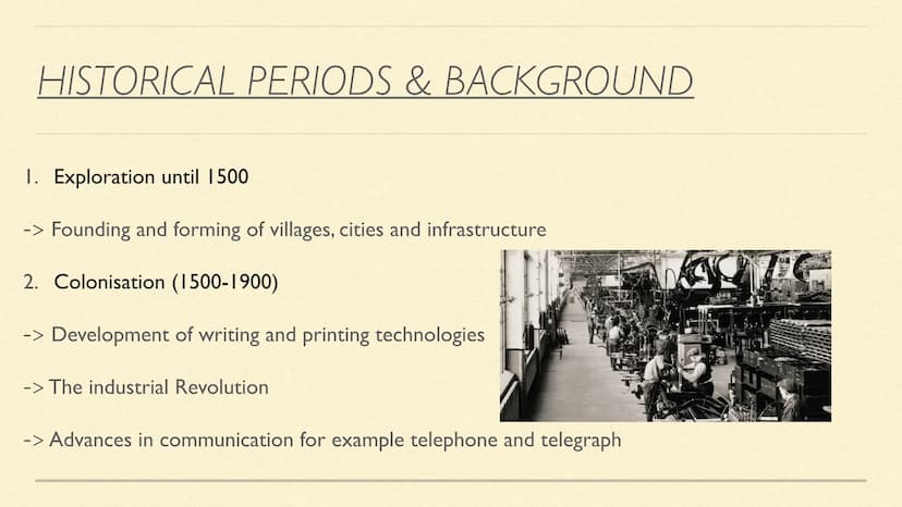 GLOBALISATION
Anisa Bilal, Judi
0 CHRONOLOGICAL STRUCTURE
■ Definition of Globalisation
▪ Historical periods & Background
Different sectors 