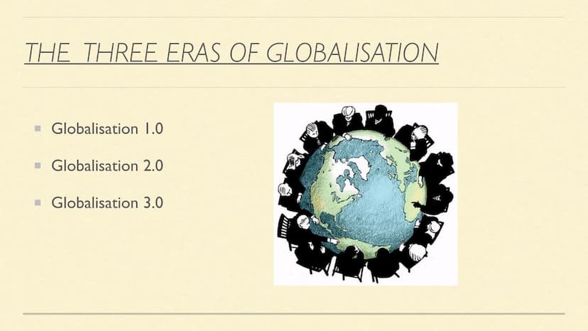 GLOBALISATION
Anisa Bilal, Judi
0 CHRONOLOGICAL STRUCTURE
■ Definition of Globalisation
▪ Historical periods & Background
Different sectors 