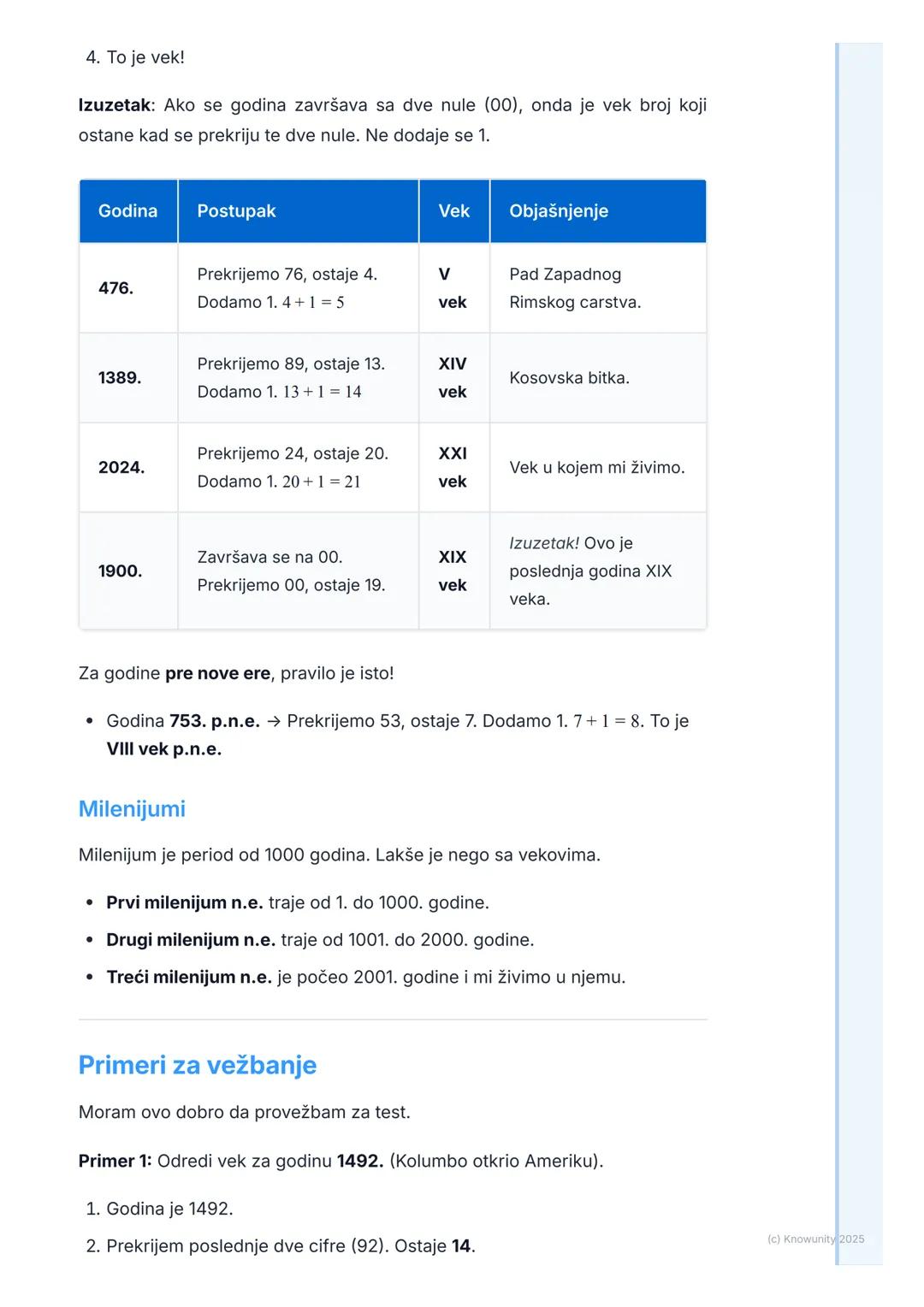 # Vreme u istoriji: Vekovi,
milenijumi, pre nove ere i nove
ere

Uvod u merenje vremena u istoriji

Istorija proučava prošlost, a to je jako