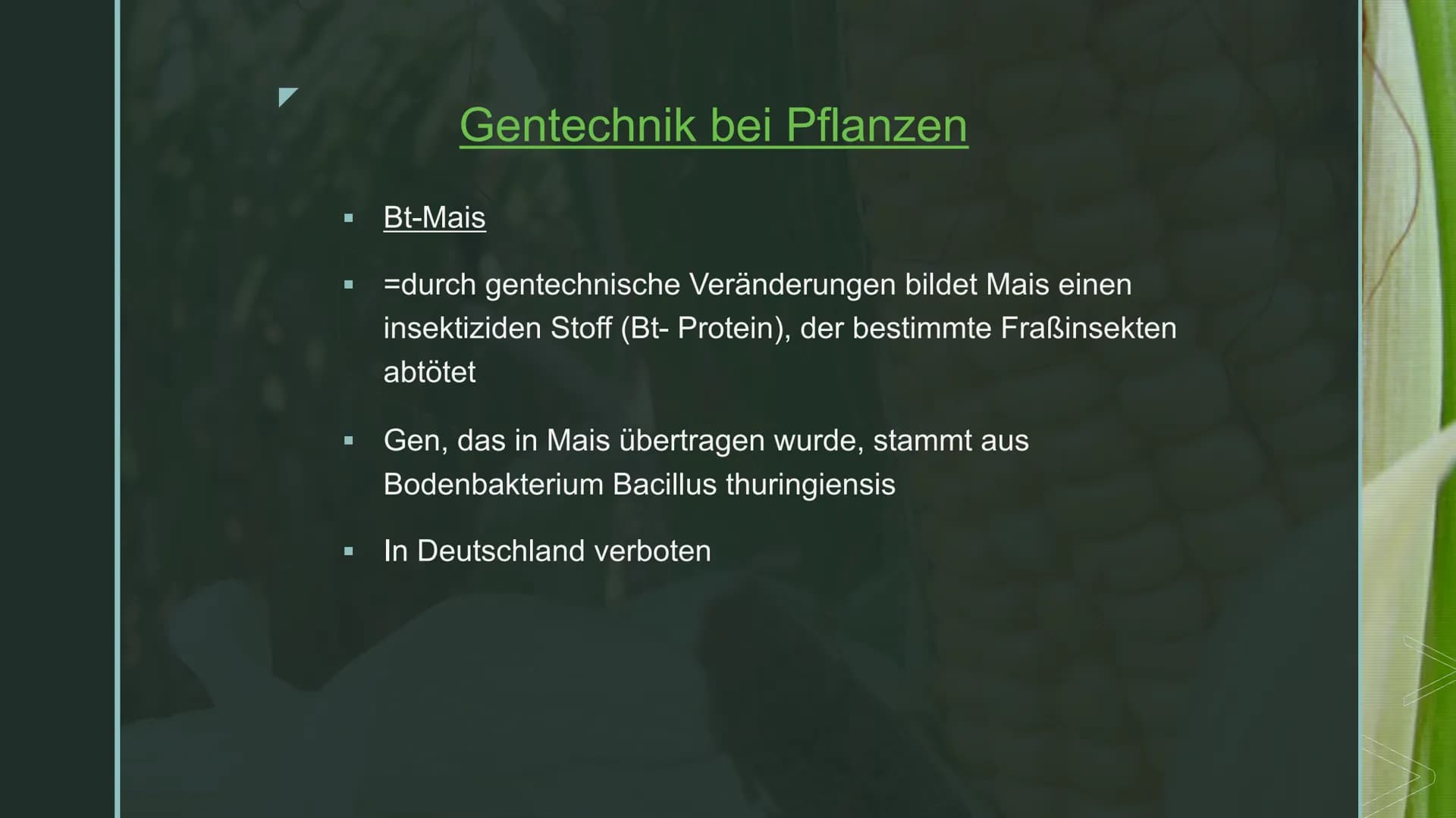 Gentechnik
Dürfen wir, was wir können?
D ■
■
■
Gliederung
Definition Gentechnik
Anwendungsbereiche & Beispiele
Genetische Grundoperationen
V