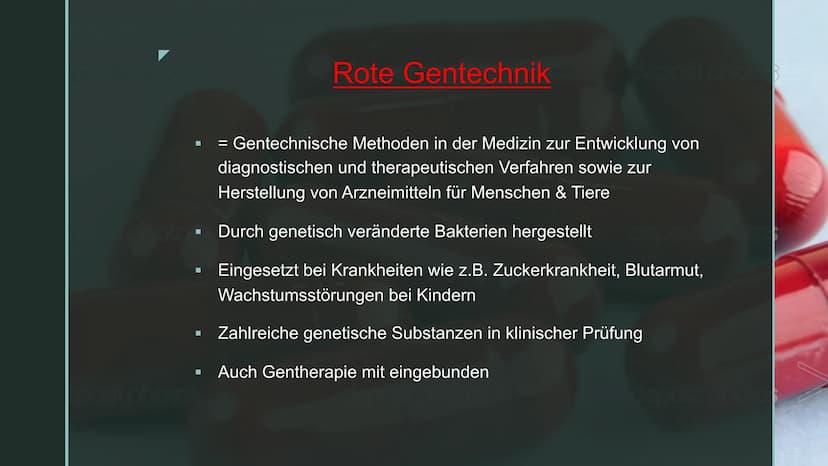 Gentechnik
Dürfen wir, was wir können?
D ■
■
■
Gliederung
Definition Gentechnik
Anwendungsbereiche & Beispiele
Genetische Grundoperationen
V
