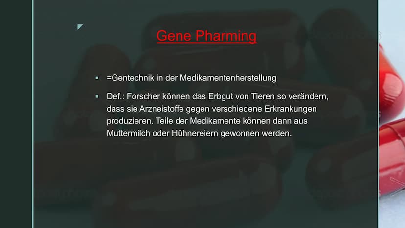 Gentechnik
Dürfen wir, was wir können?
D ■
■
■
Gliederung
Definition Gentechnik
Anwendungsbereiche & Beispiele
Genetische Grundoperationen
V