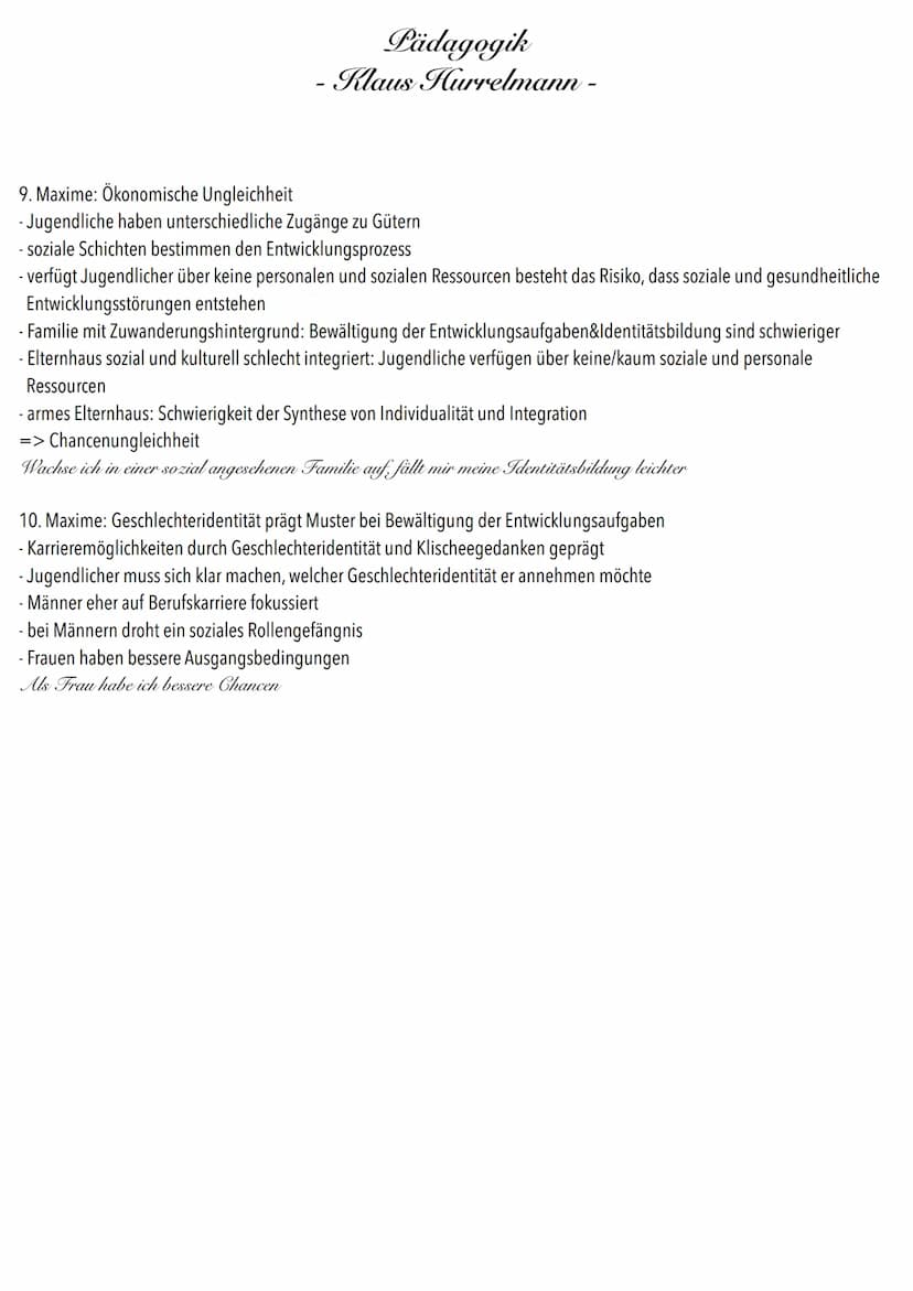 Pädagogik
- Klaus Hurrelmann -
Entwicklungsaufgaben im Jugendalter
Gesellschaftliche und kulturelle Erwartungen werden den Individuen von au