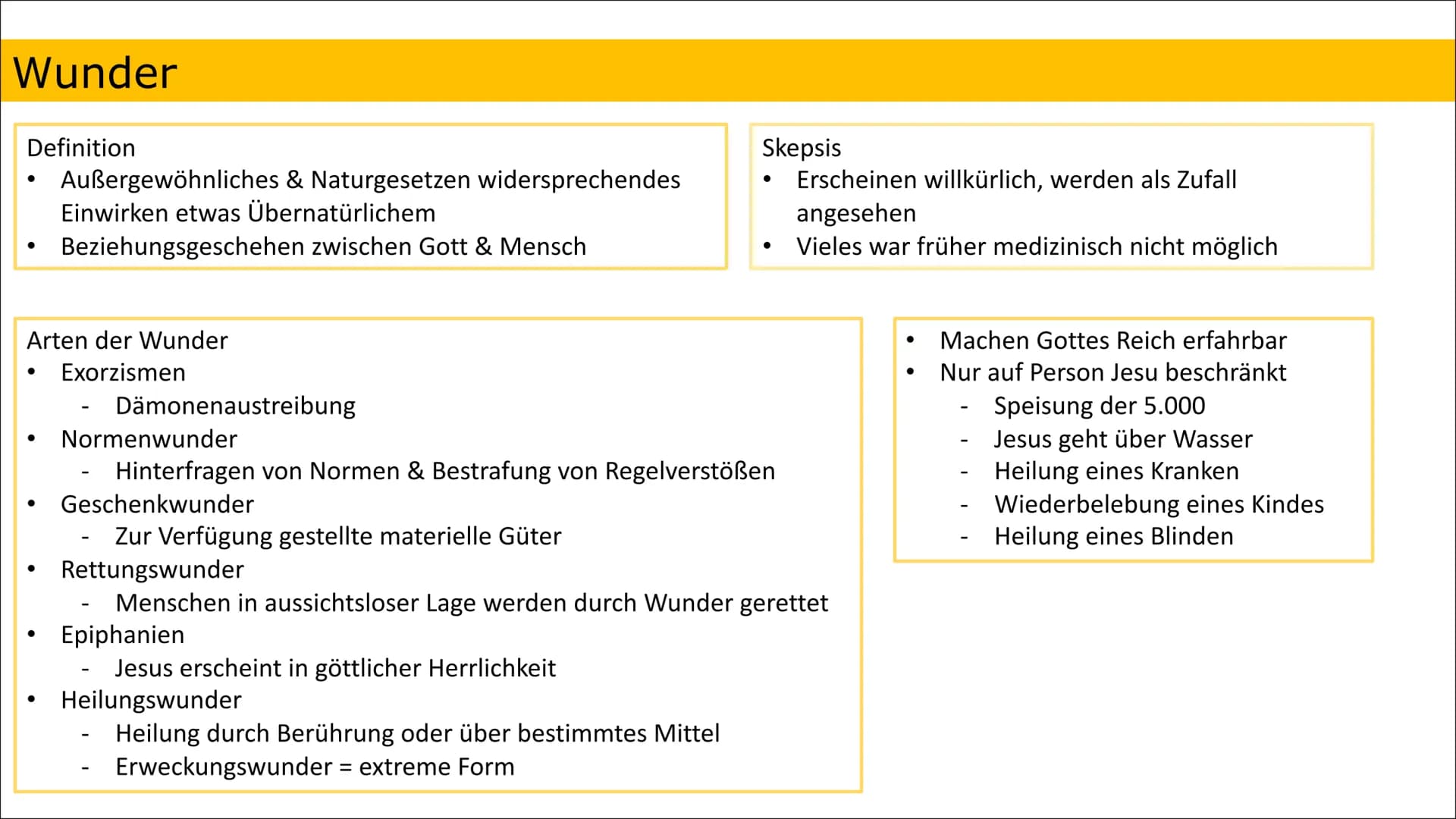 Reich Gottes-Botschaft
Anspruch Jesu
Beginn Reich Gottes durch das Wirken Jesu
●
●
●
●
●
Fortführung durch nächstenliebendes Handeln
Vollend