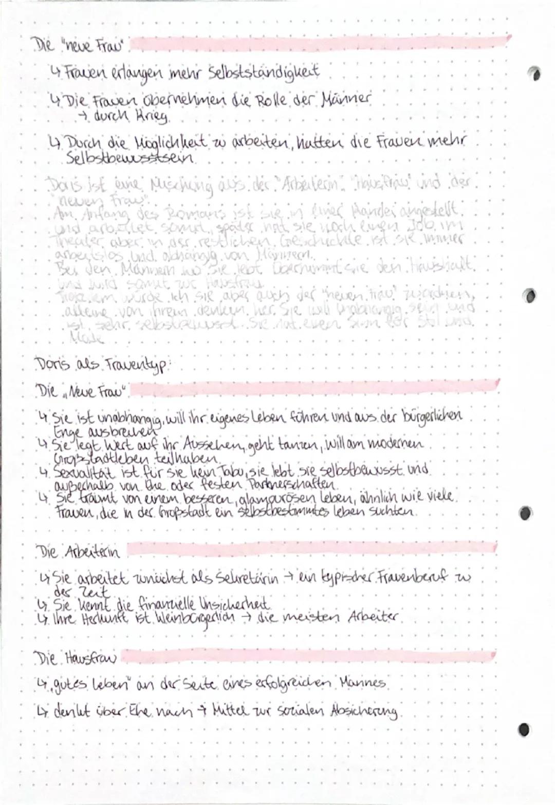 Der bang vor die Hinde.
Schwerpunkt Roman → Figuren
Doris → träumt davon, „Glanz“ zu werden.
18 Jahre alt
aus einfachen Verhältnissen
schlec