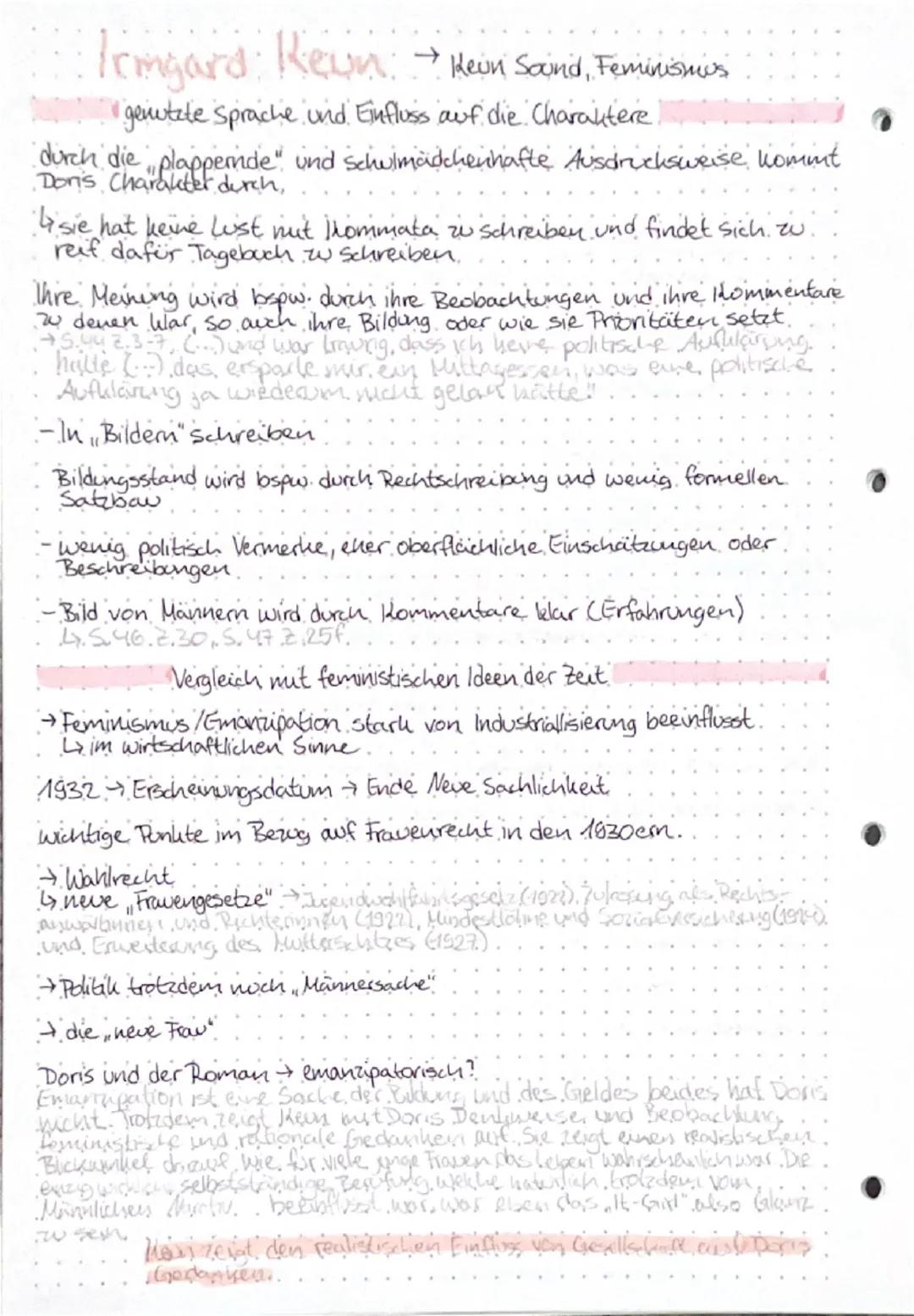 Der bang vor die Hinde.
Schwerpunkt Roman → Figuren
Doris → träumt davon, „Glanz“ zu werden.
18 Jahre alt
aus einfachen Verhältnissen
schlec