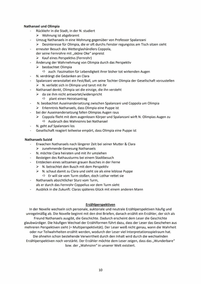 Der Sandmann - E.T.A. Hoffmann (1816)
Einleitungssatz
Die Novelle ,,Der Sandmann" von E.T.A. Hoffmann erschien im Jahre 1816 und behandelt
d
