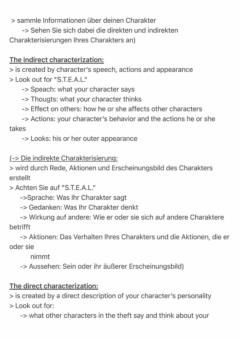 How to write a
characterization? ✓
Why analyze a character?
> analyzing characters in a piece of literature gives you a better
understanding