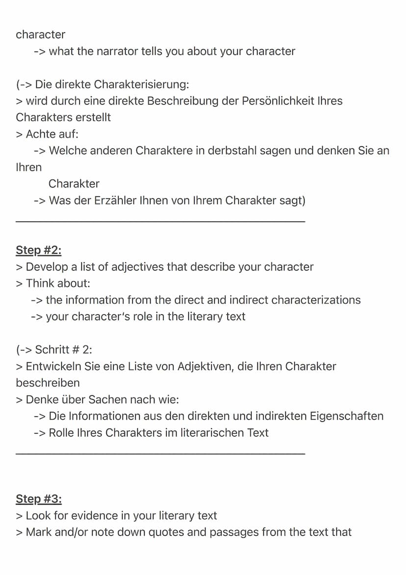 How to write a
characterization? ✓
Why analyze a character?
> analyzing characters in a piece of literature gives you a better
understanding
