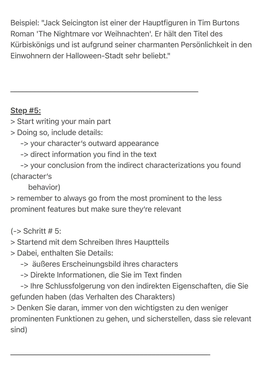 How to write a
characterization? ✓
Why analyze a character?
> analyzing characters in a piece of literature gives you a better
understanding