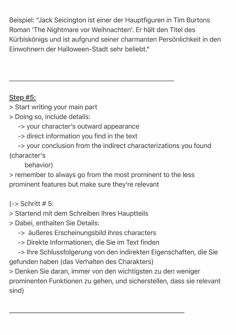 How to write a
characterization? ✓
Why analyze a character?
> analyzing characters in a piece of literature gives you a better
understanding