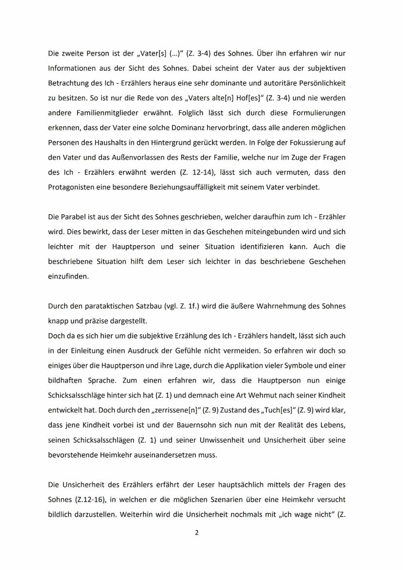 Heimkehr: Franz Kafka - Interpretation
Die Parabel ,,Heimkehr" von Franz Kafka wurde 1920 veröffentlicht und handelt von der
Rückkehr eines 