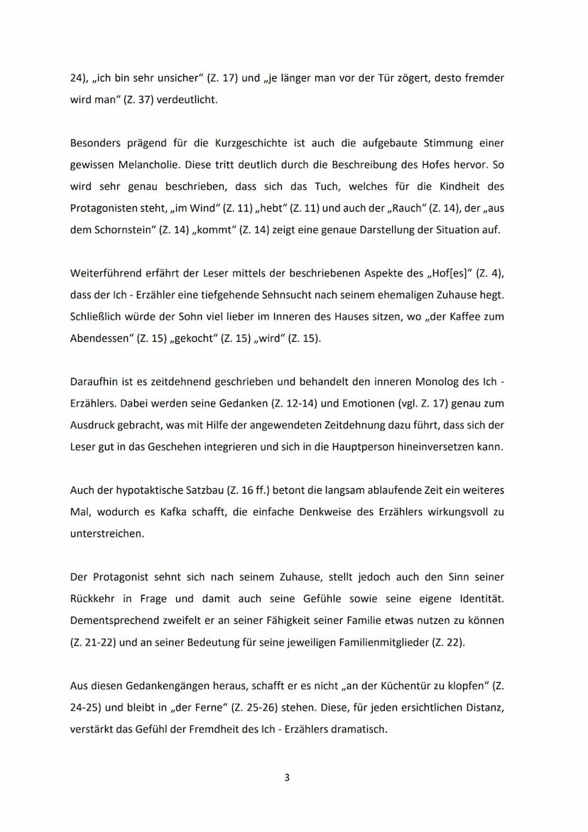 Heimkehr: Franz Kafka - Interpretation
Die Parabel ,,Heimkehr" von Franz Kafka wurde 1920 veröffentlicht und handelt von der
Rückkehr eines 