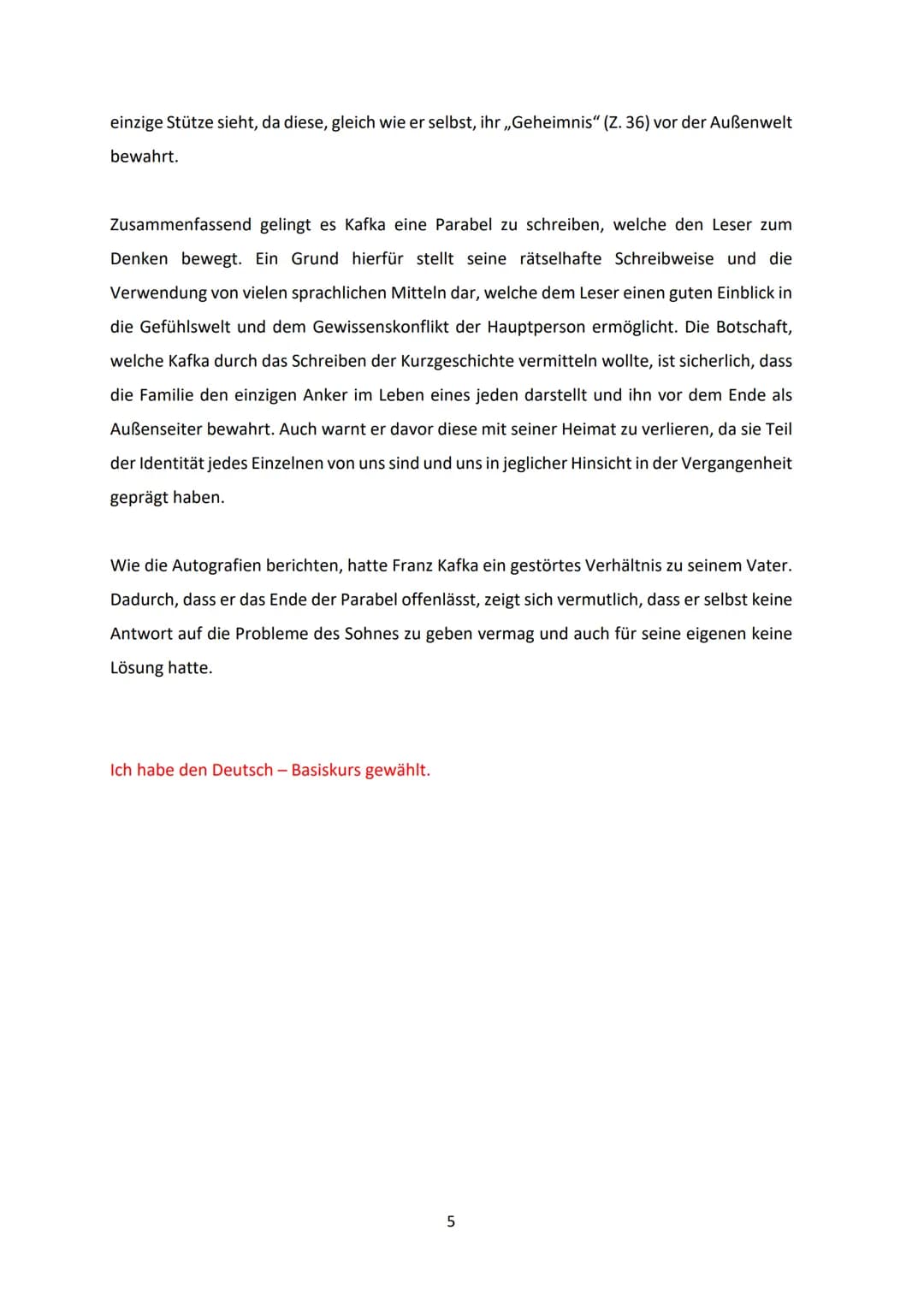 Heimkehr: Franz Kafka - Interpretation
Die Parabel ,,Heimkehr" von Franz Kafka wurde 1920 veröffentlicht und handelt von der
Rückkehr eines 